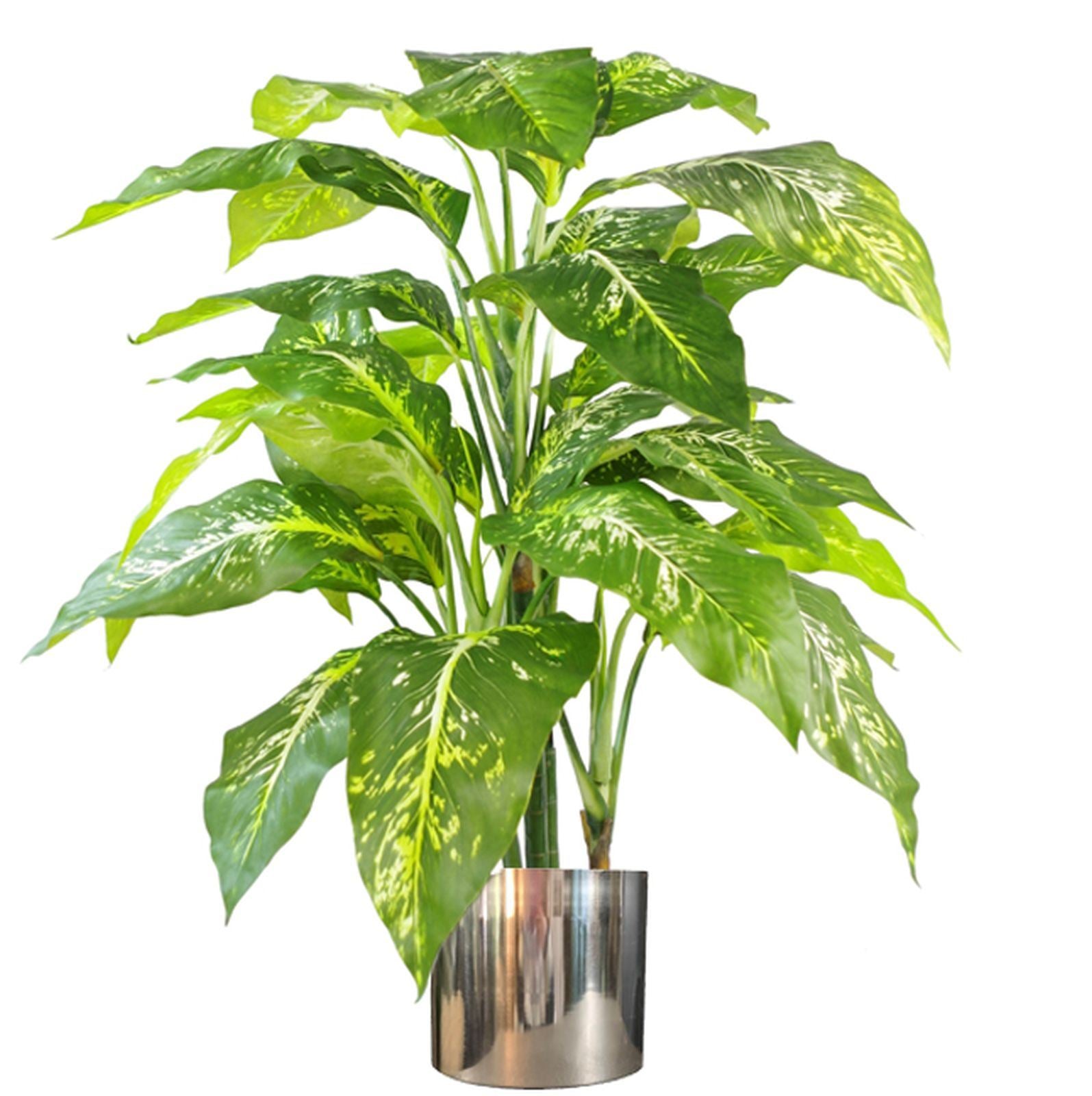 100cm Realistic Fox's Aglaonema Artificial Tree with Metal Planter