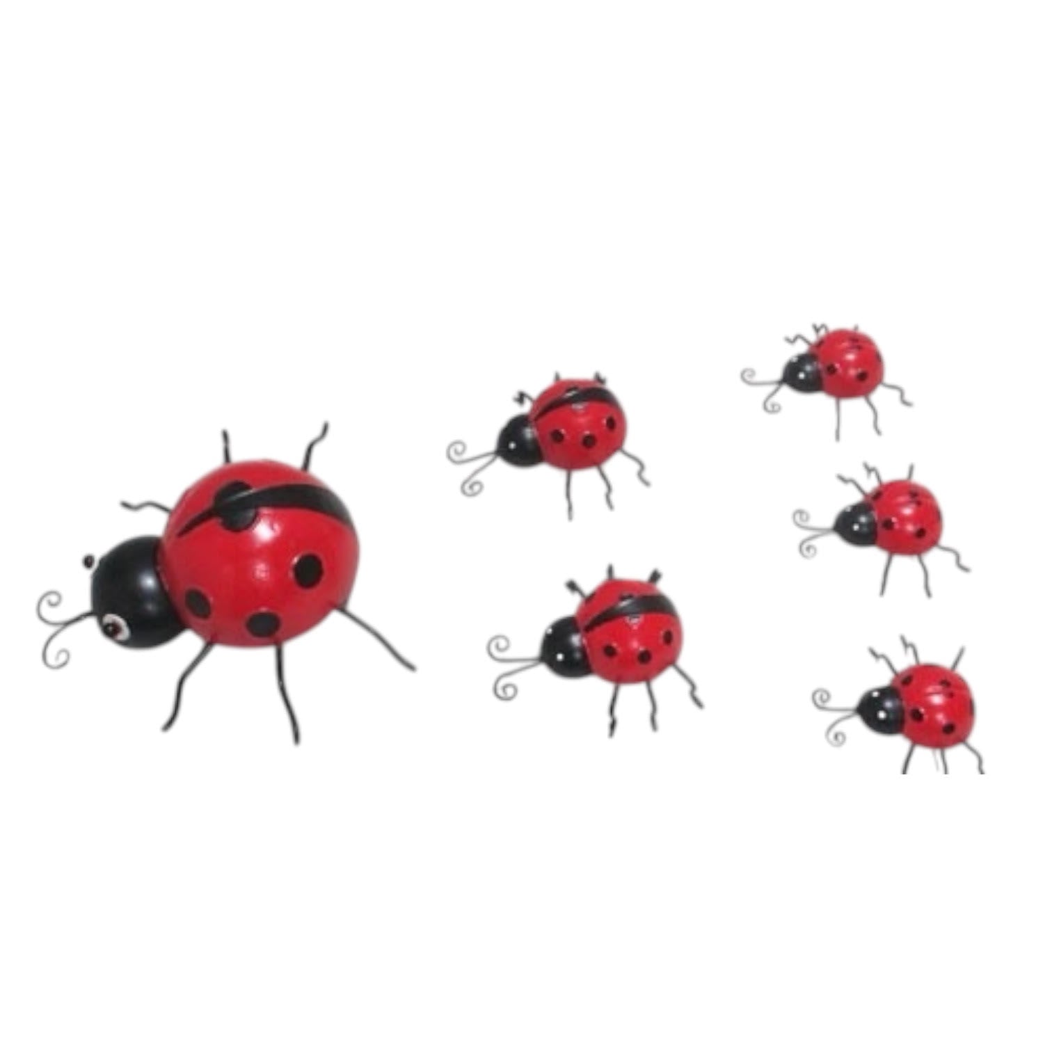 MSL Metal Garden Ladybirds Set of 6
