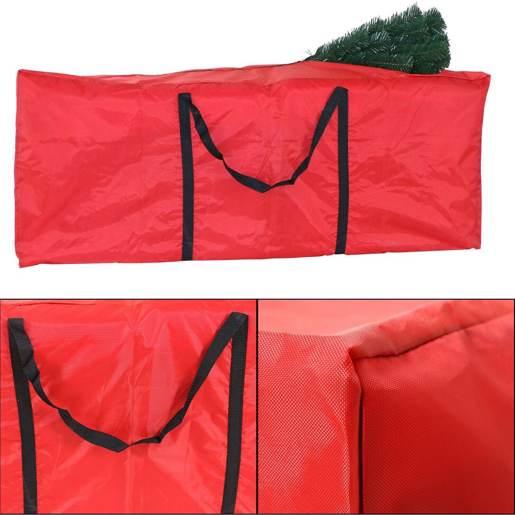 Red Christmas Tree Storage Bag with Zipper and Handles