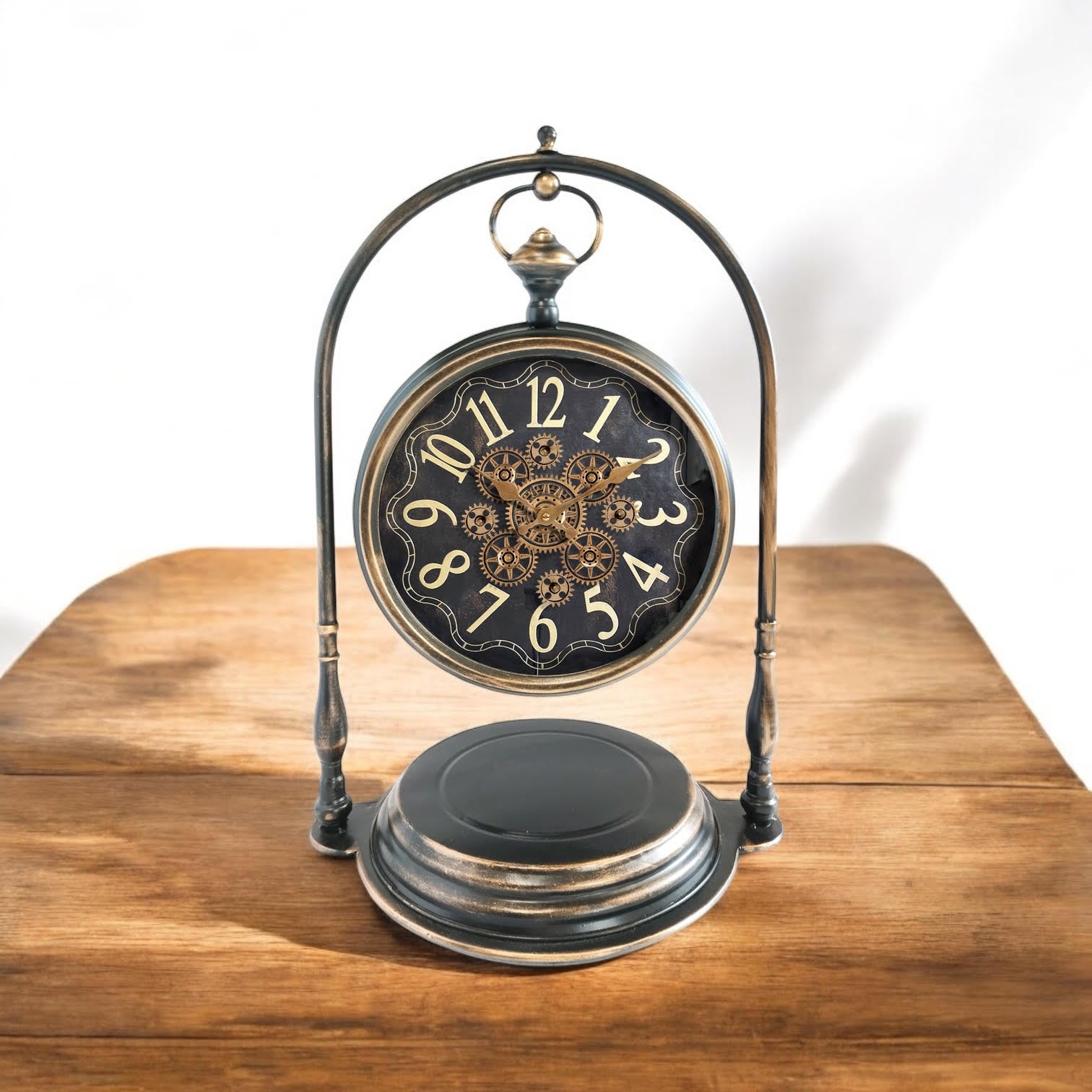 MSL 67cm Hand Finished Gear Clock for 1 AA Battery