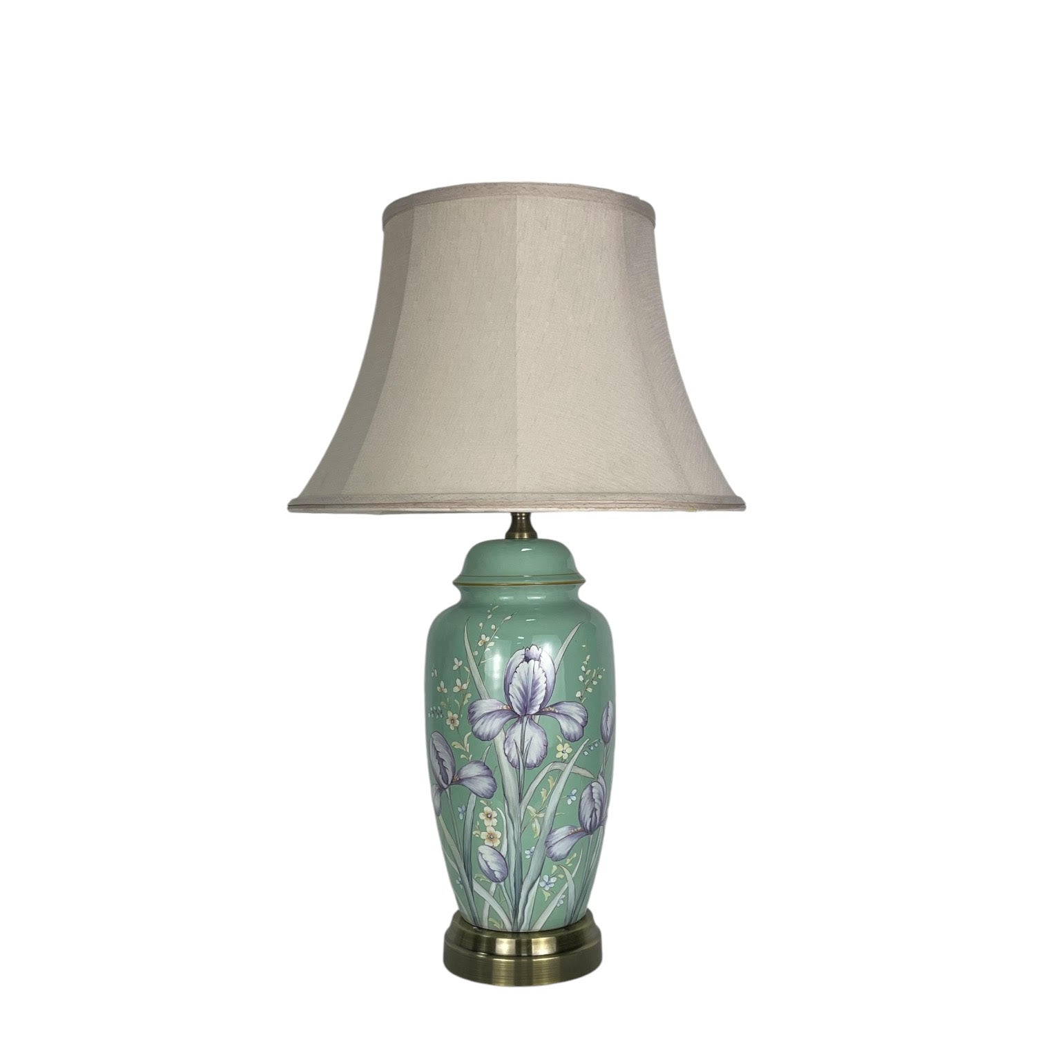 MSL 47cm Traditional Ceramic Table Lamp with Shade, Inline Rocker Switch, Double Insulated