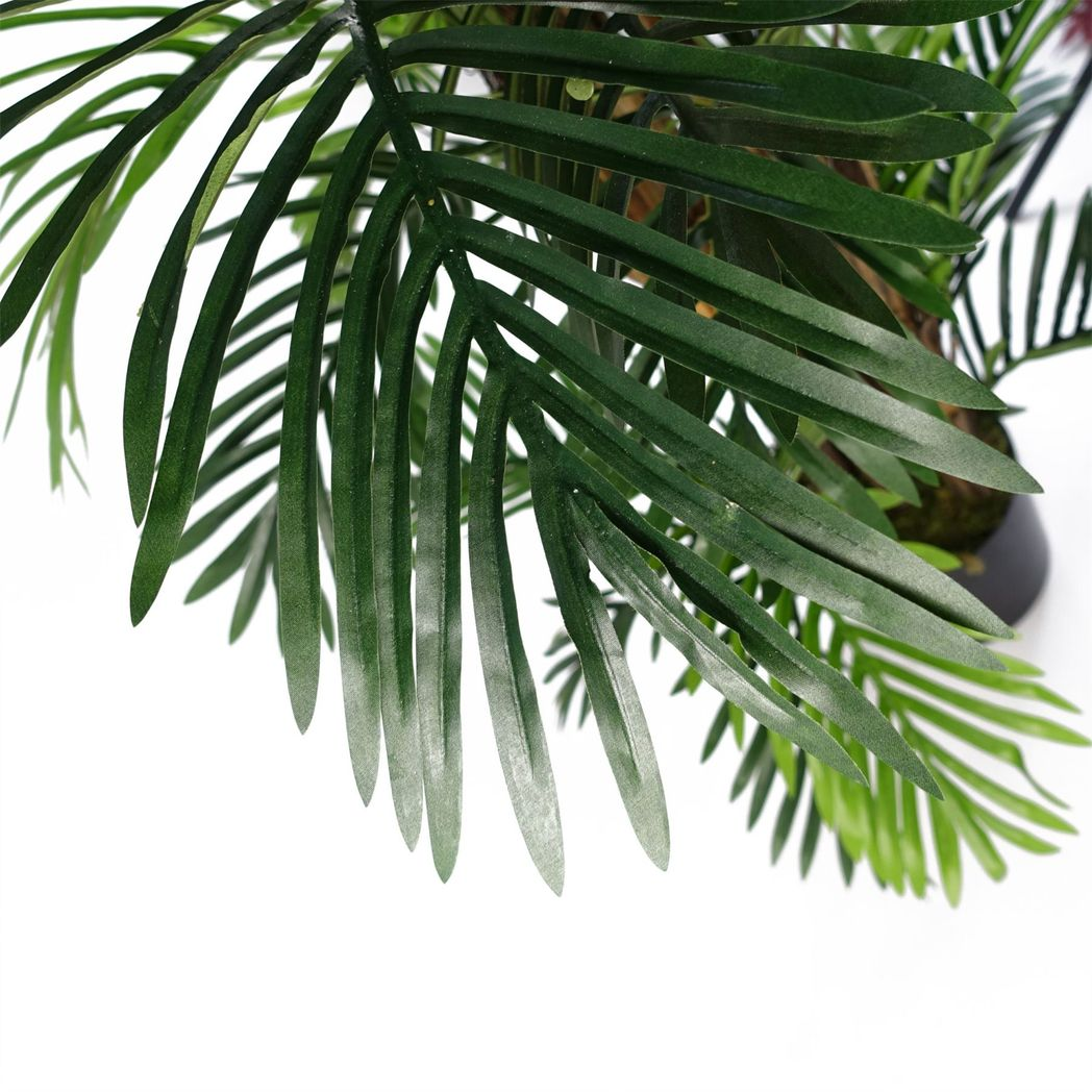Leaf 150cm Artificial Areca Palm Tree with Silk Leaves and Weighted Pot