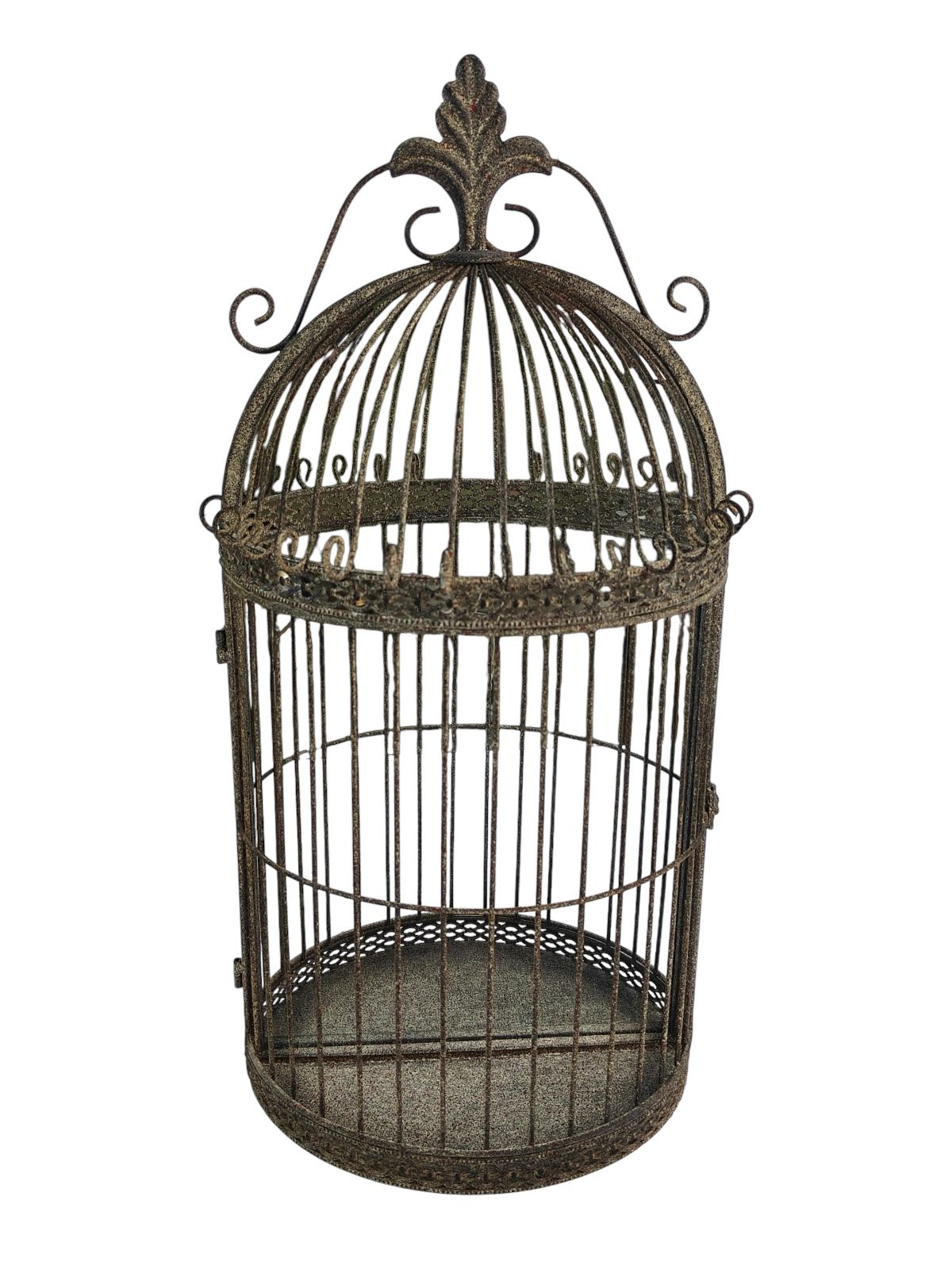 MSL 63cm Metal Cage Wall Mirror Decorative Garden Accessory