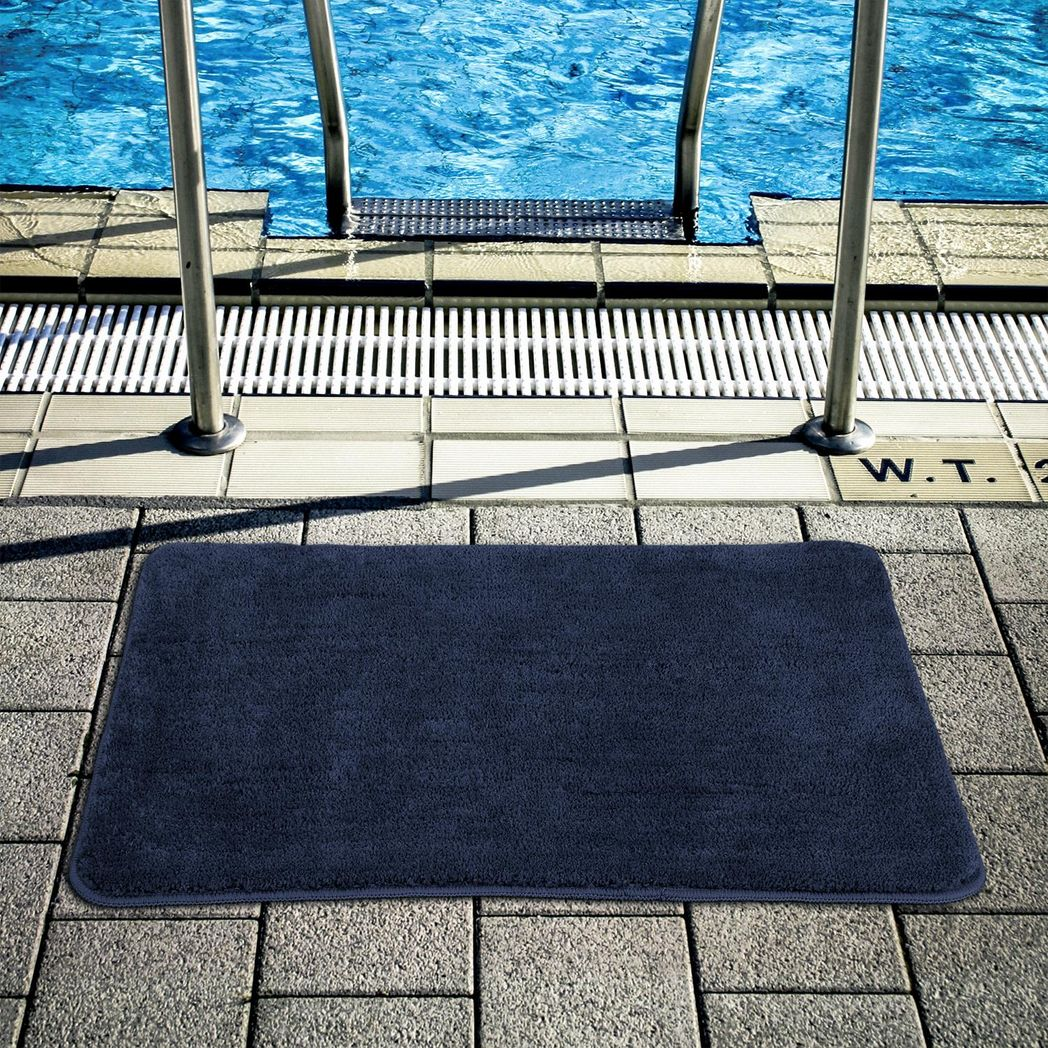 Vinsani Ultra Soft Microfiber Bath Mat, Navy, 50 x 80 cm