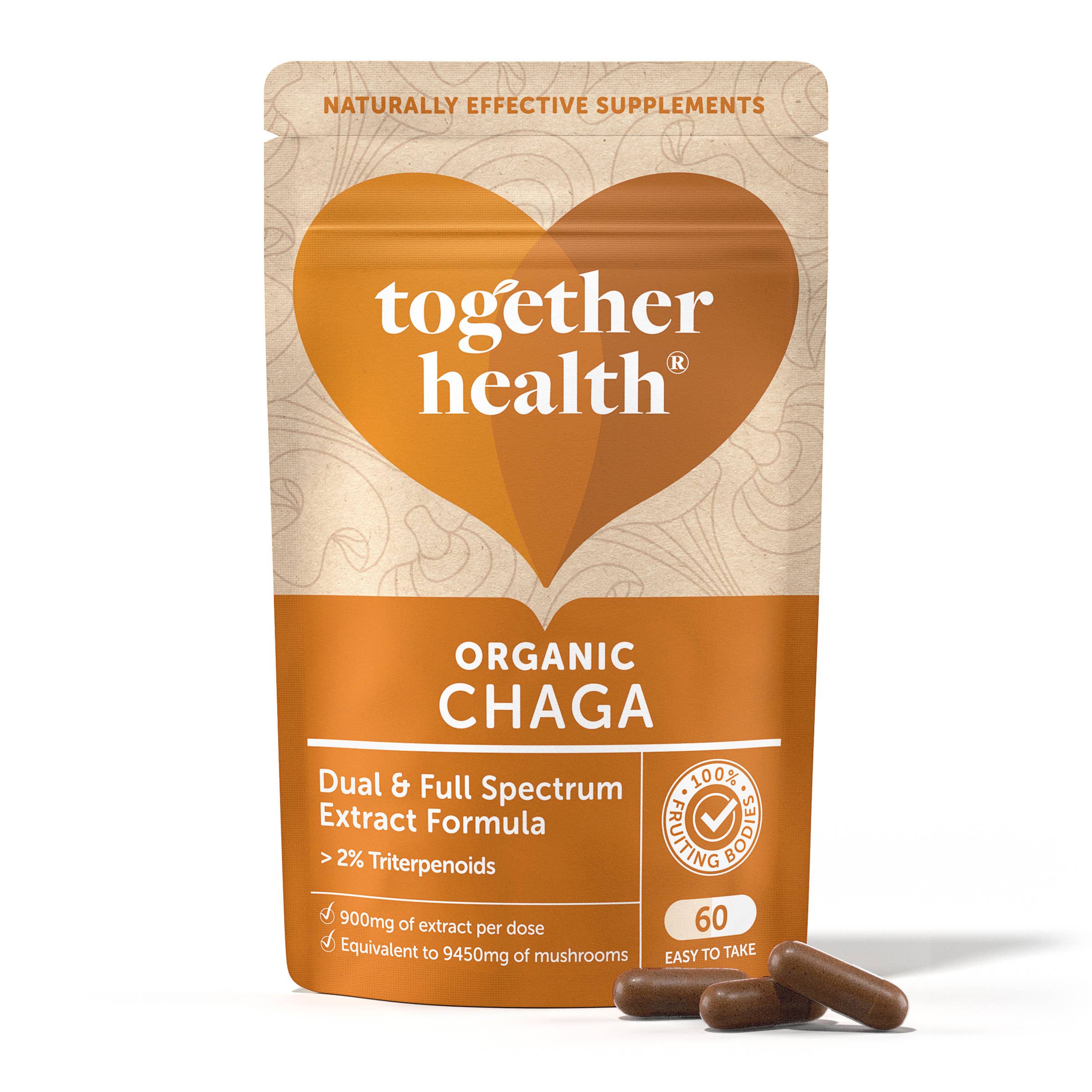 Chaga Mushroom 9450mg - High Strength β 60 Capsules