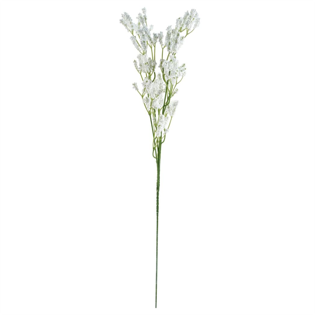 Leaf 65cm Artificial White Gypsophilia Spray with Wired Shapable Stem