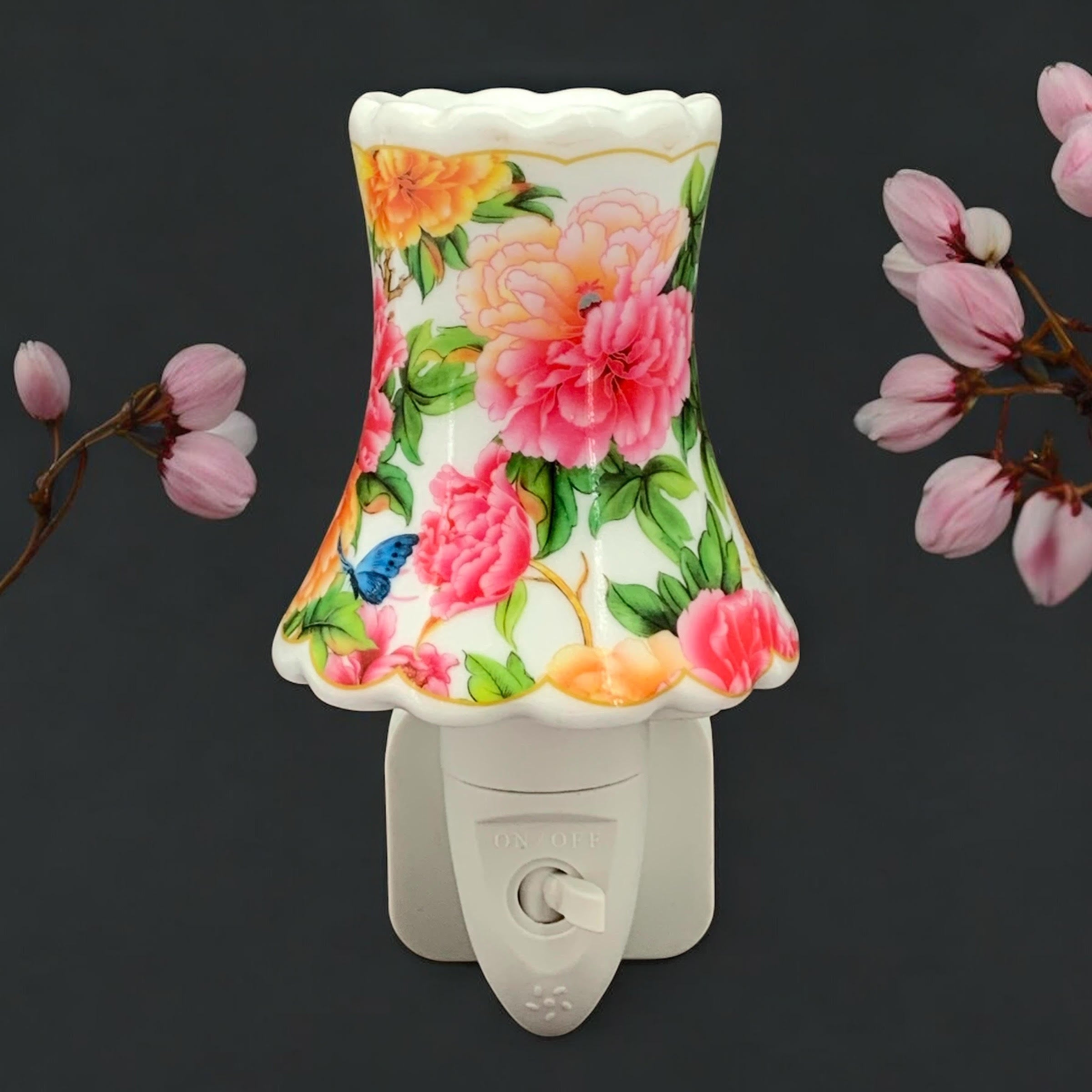 MSL 8 Inch Floral LED Nightlight, Decorative Multi-Color Home Night Light