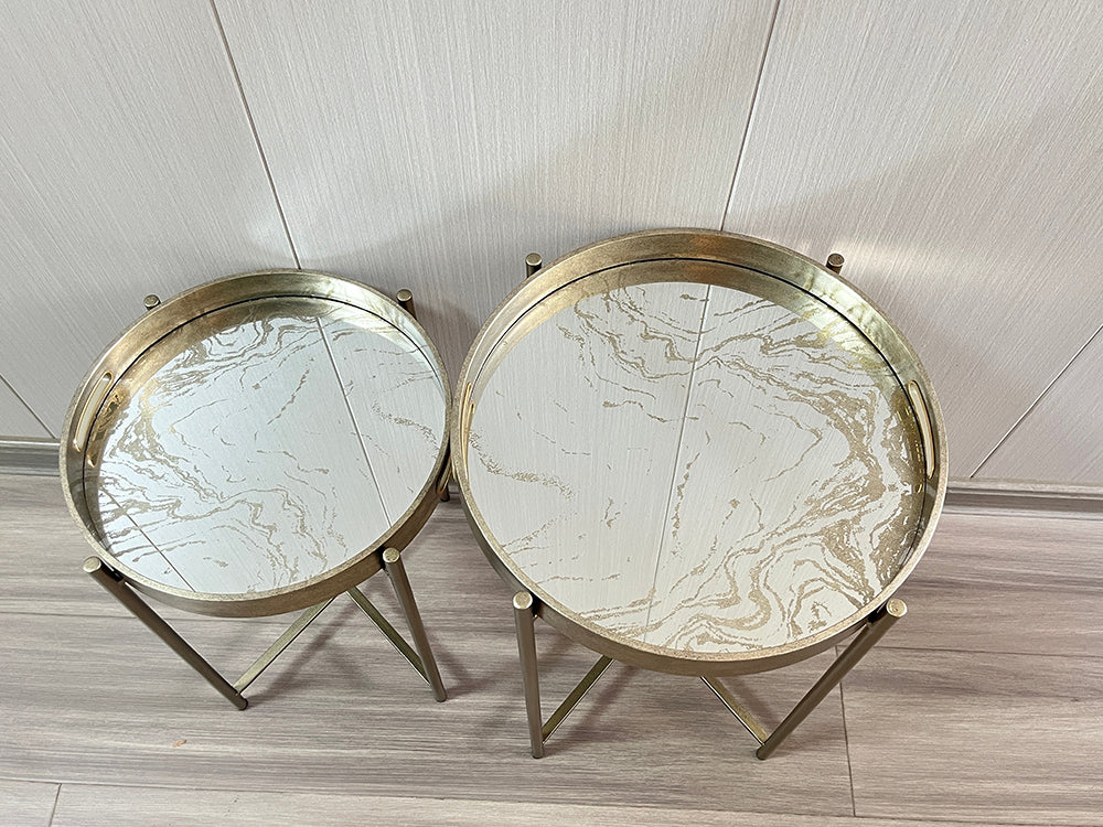 MSL Set of 2 Round Tables 43/53 cm