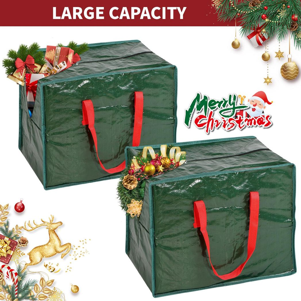 Vinsani Christmas Baubles & Tinsel Storage Bag for Decorations, Ornaments, Gift Wrapping Paper & Accessories