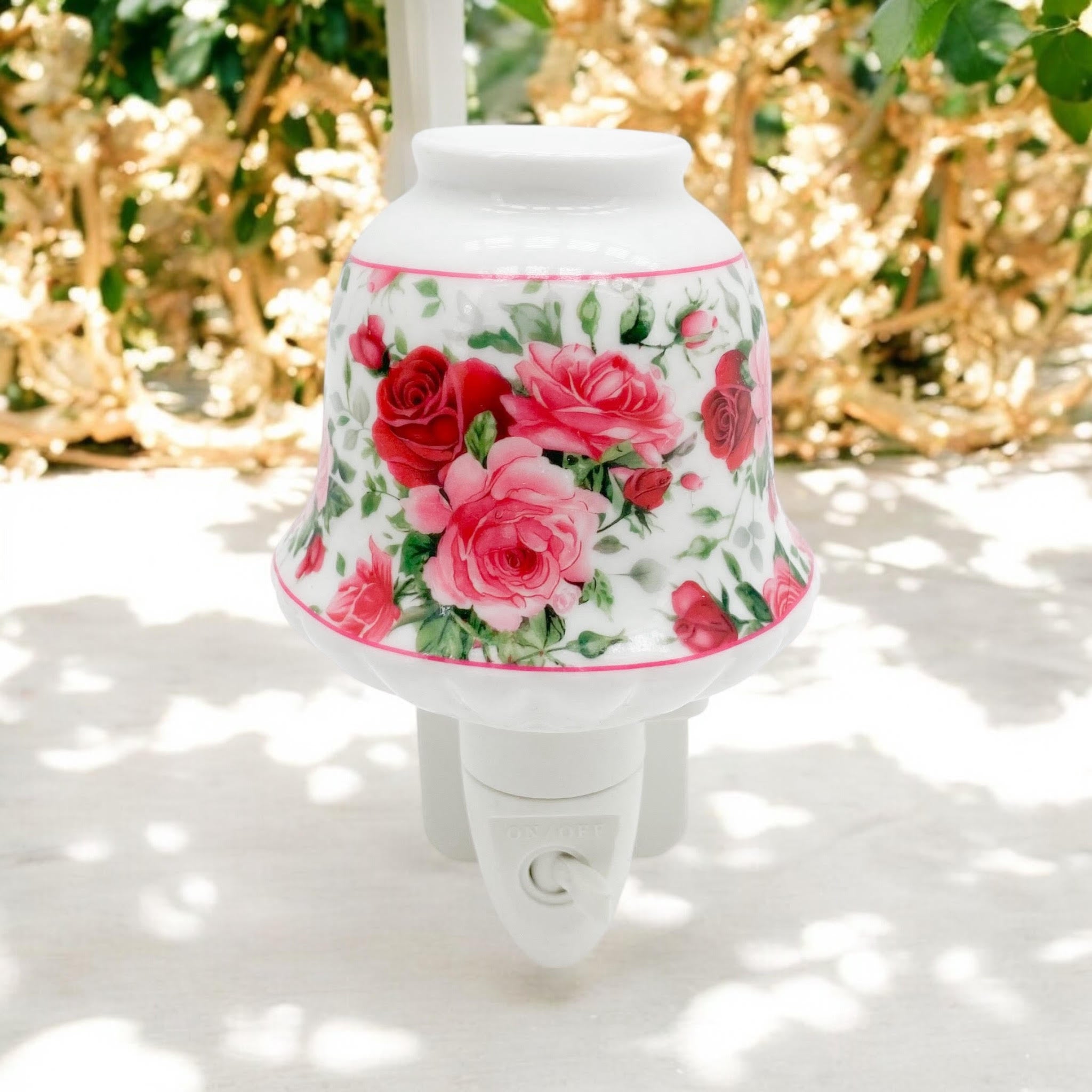 MSL 8-Inch Multi-Color Floral LED Night Light, Decorative Traditional Design