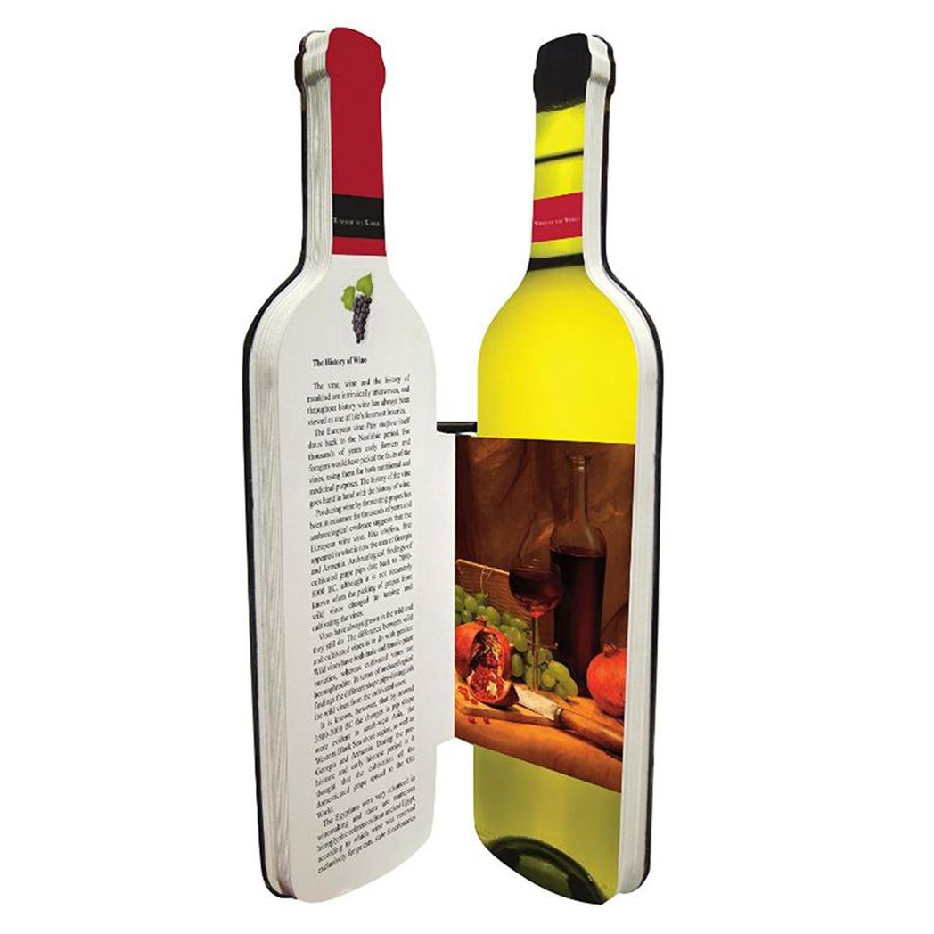 Wines of the World Bottle Shaped 3D Gift Book History Content Colour Photography