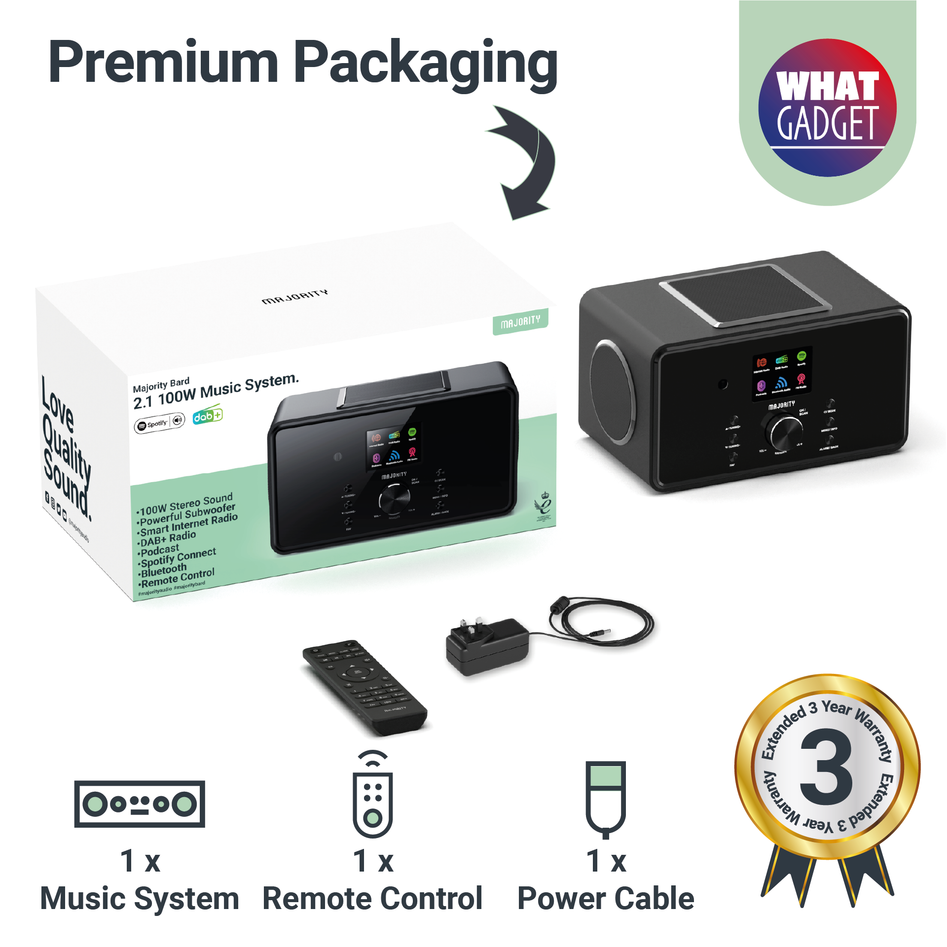 MAJORITY BARD MUSIC SYSTEM BLACK