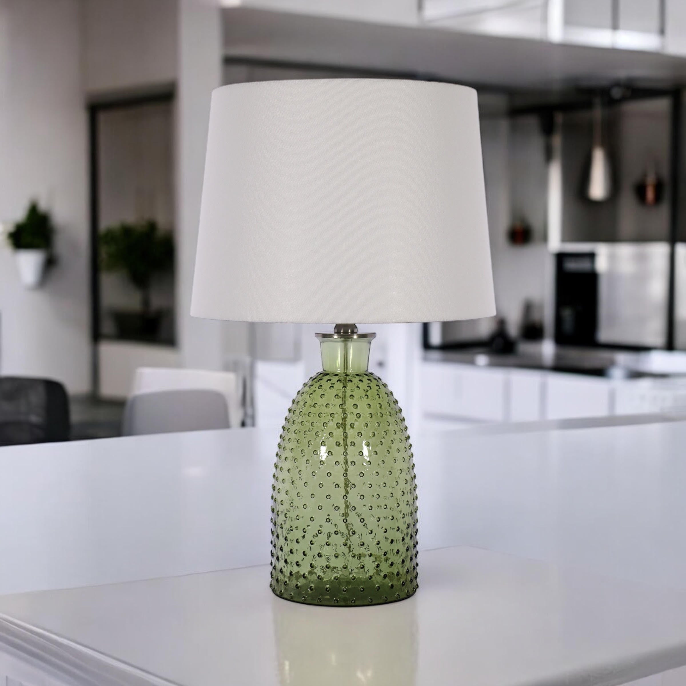 MSL 45cm Ceramic Table Lamp Base and Shade with Inline Rocker Switch, Double Insulated