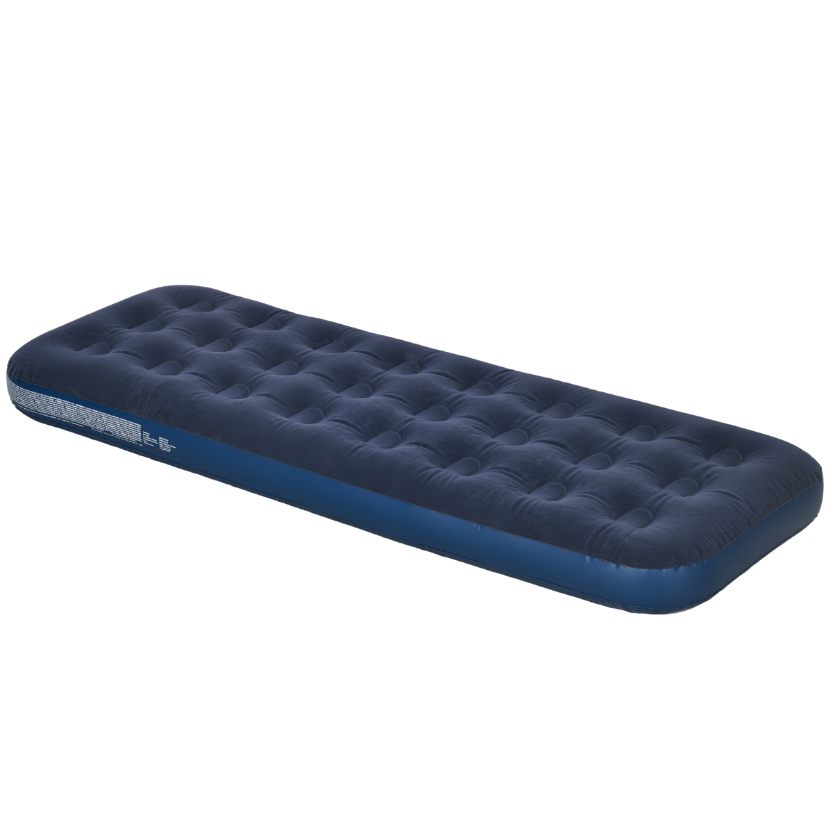 Outsunny Portable Single Air Mattress with Flocked Surface, Blue