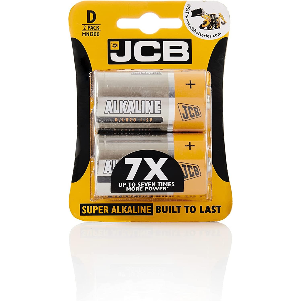 JCB D Size LR22 Super Alkaline Batteries 2 Per Card