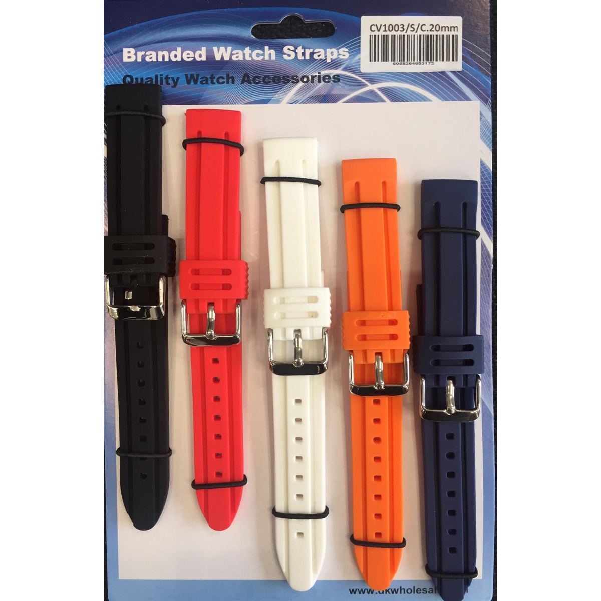 Heavy Duty rubber watch strap Multi-colour CV1003C-24