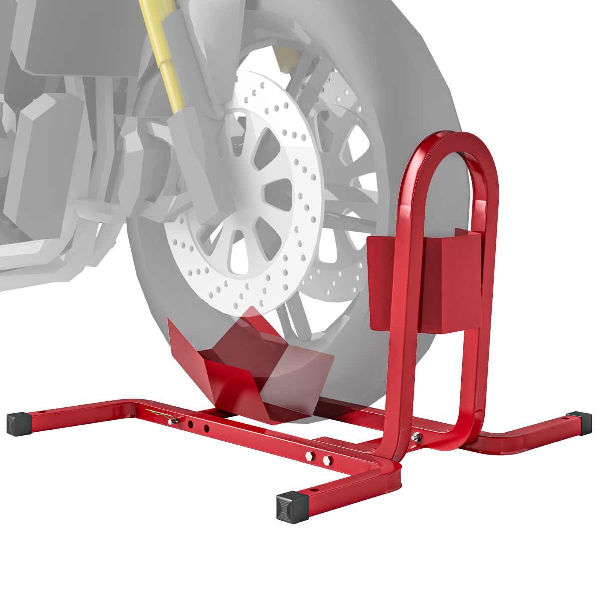 HOMCOM Adjustable Motorcycle Wheel Chock, Metal Frame, 250kg