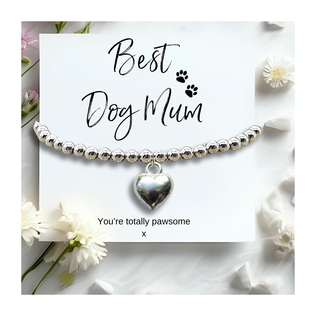 Best Dog Mum Bracelet and Gift Card