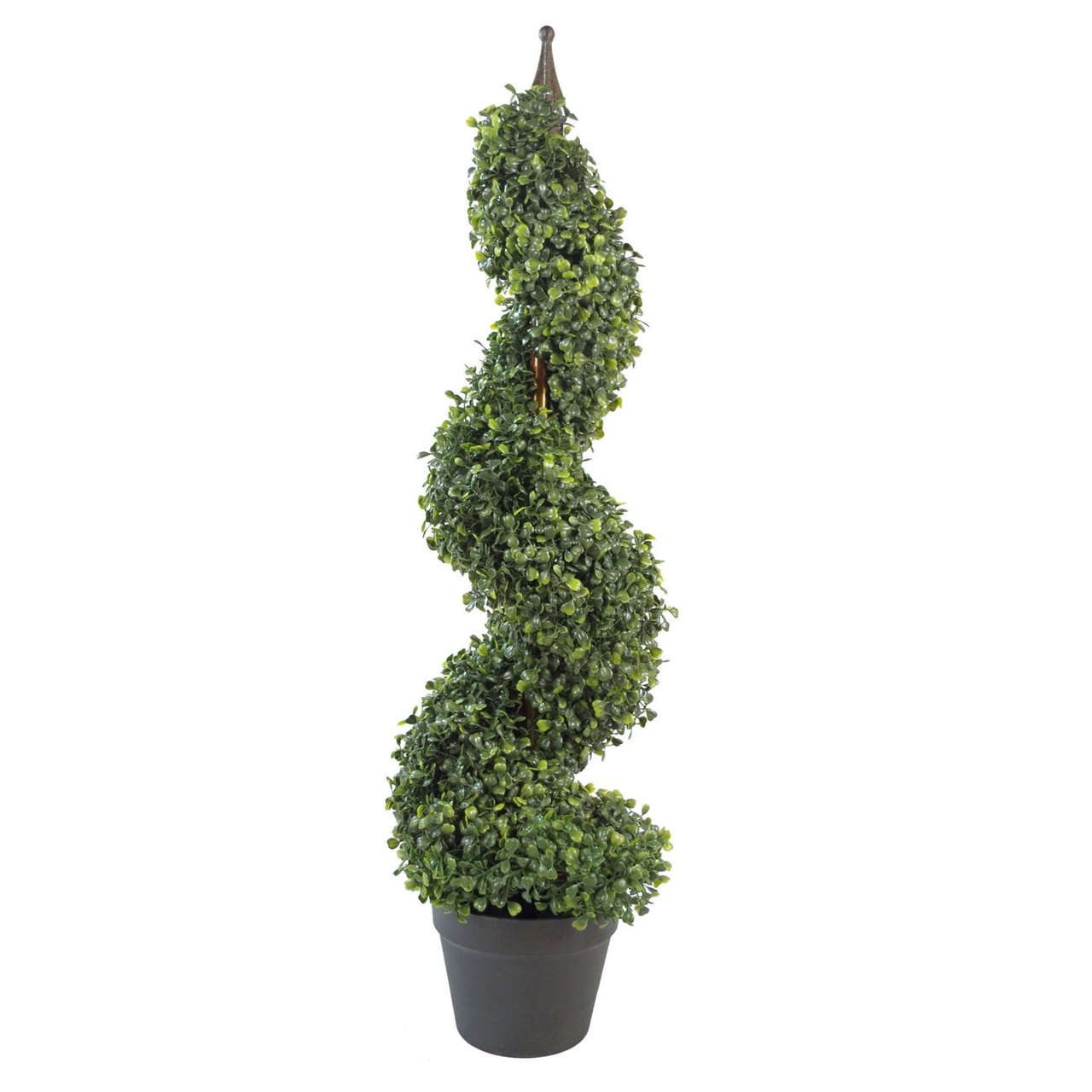 90cm (3ft) Artificial Boxwood Spiral Topiary Tree in Weighted Pot, Fully Assembled