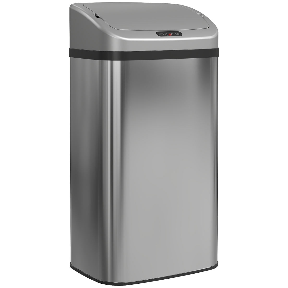 HOMCOM 48L Stainless Steel Sensor Bin, Touch-Free Automatic Lid