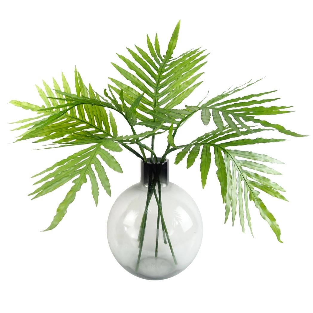 Green Artificial Palm Leaf 95cm Wired 35cm Wide