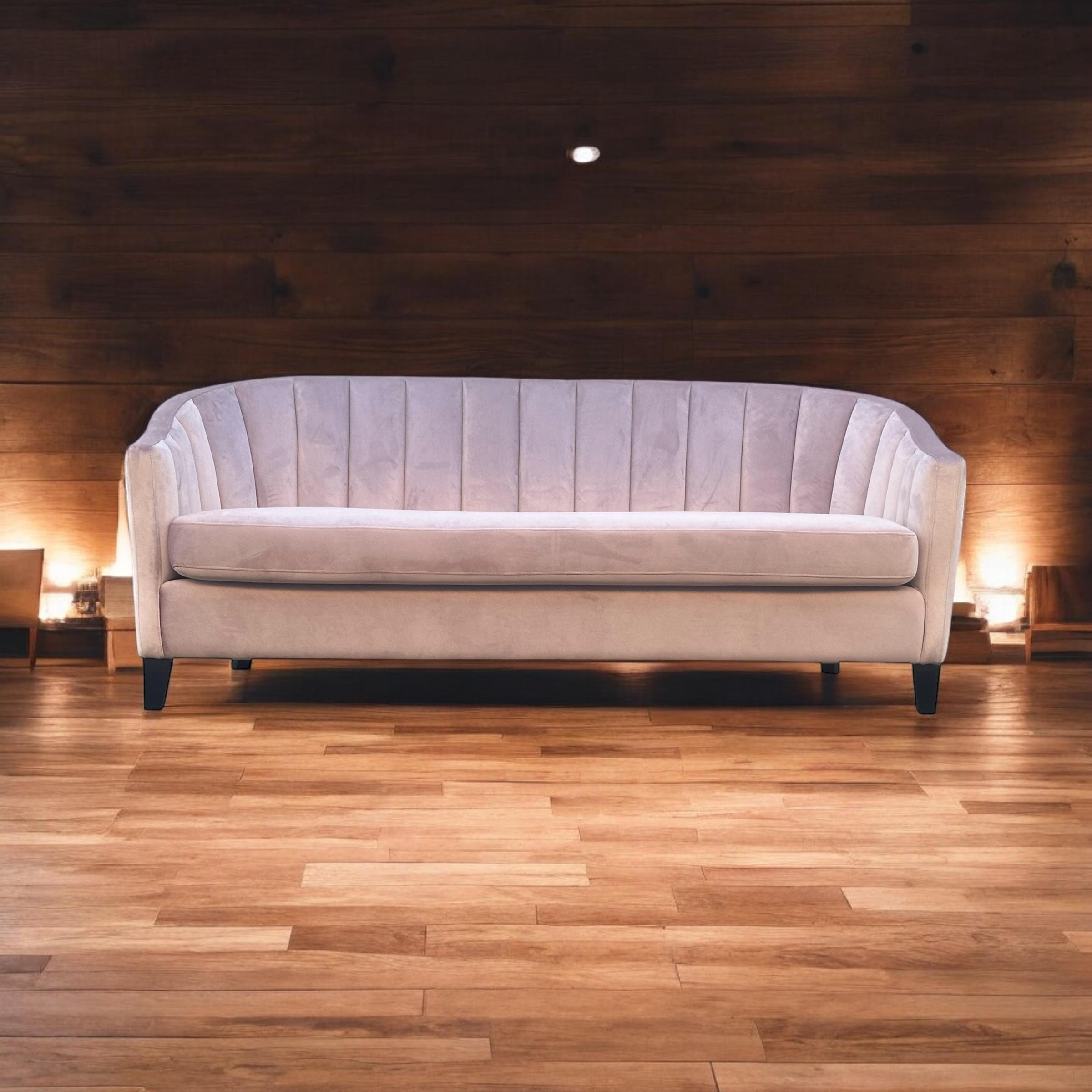 MSL 189cm 3 Seater Pink Velvet Sofa