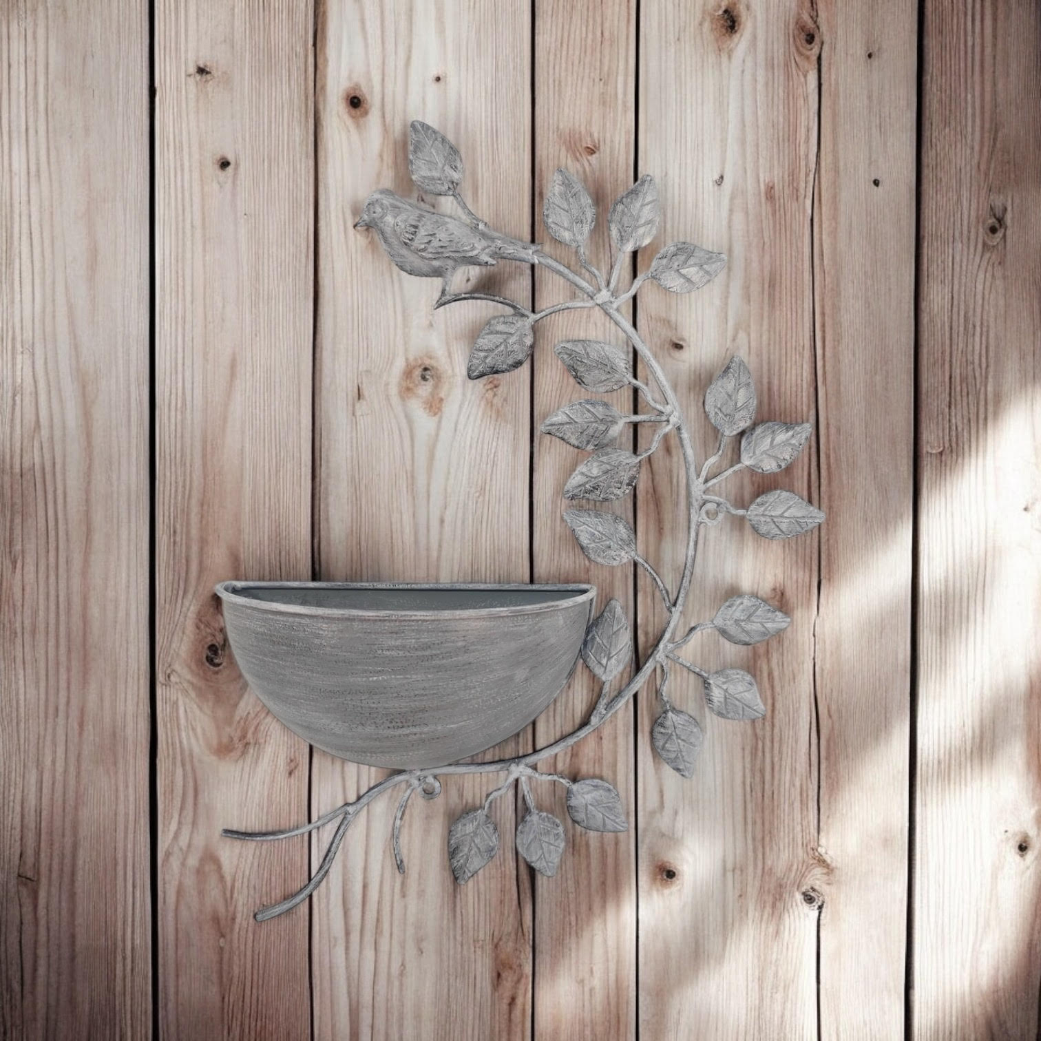 MSL 42cm Grey Metal Garden Planter