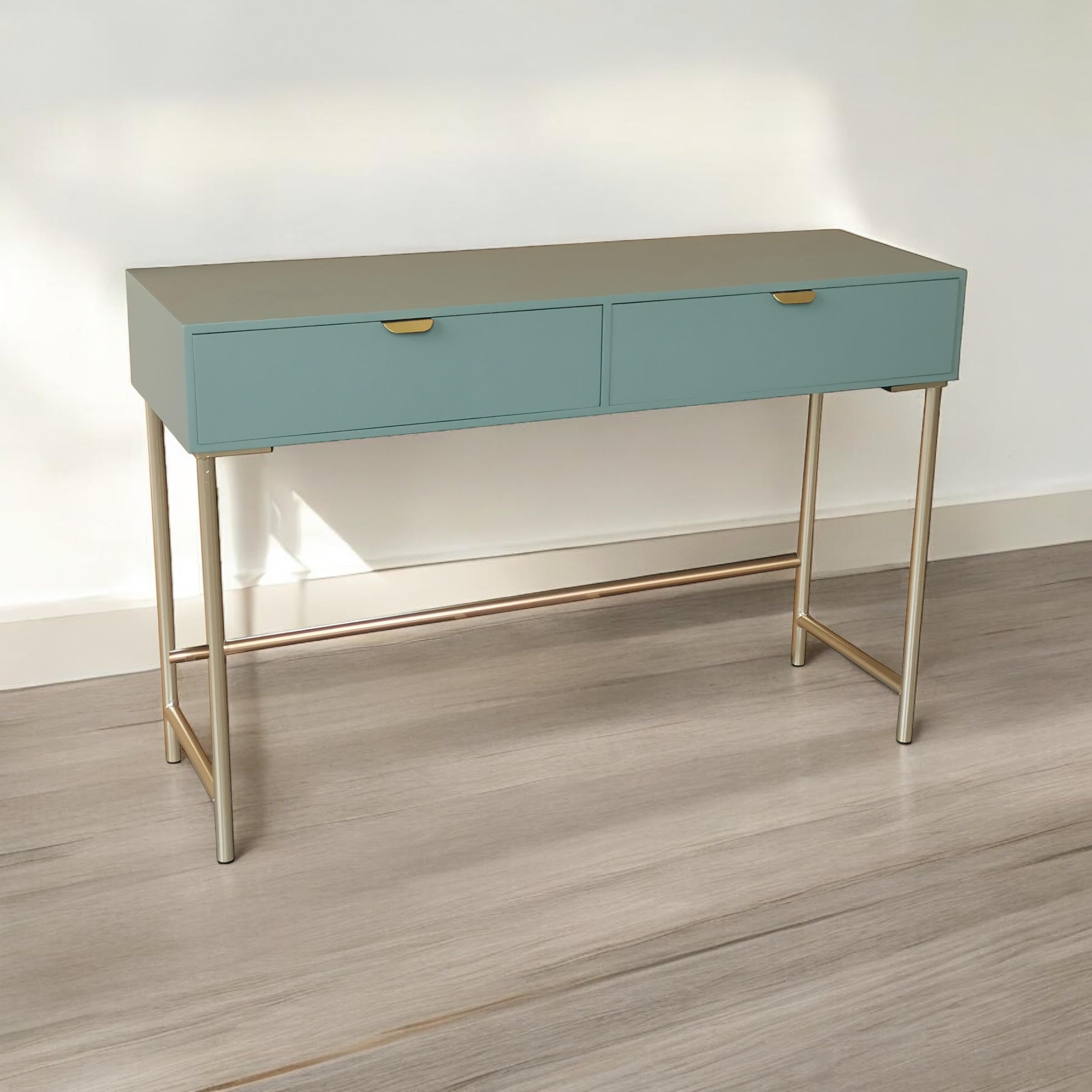 120CM Green Wooden 3 Drawer Chest of Drawers with Scalloped Edge Design
