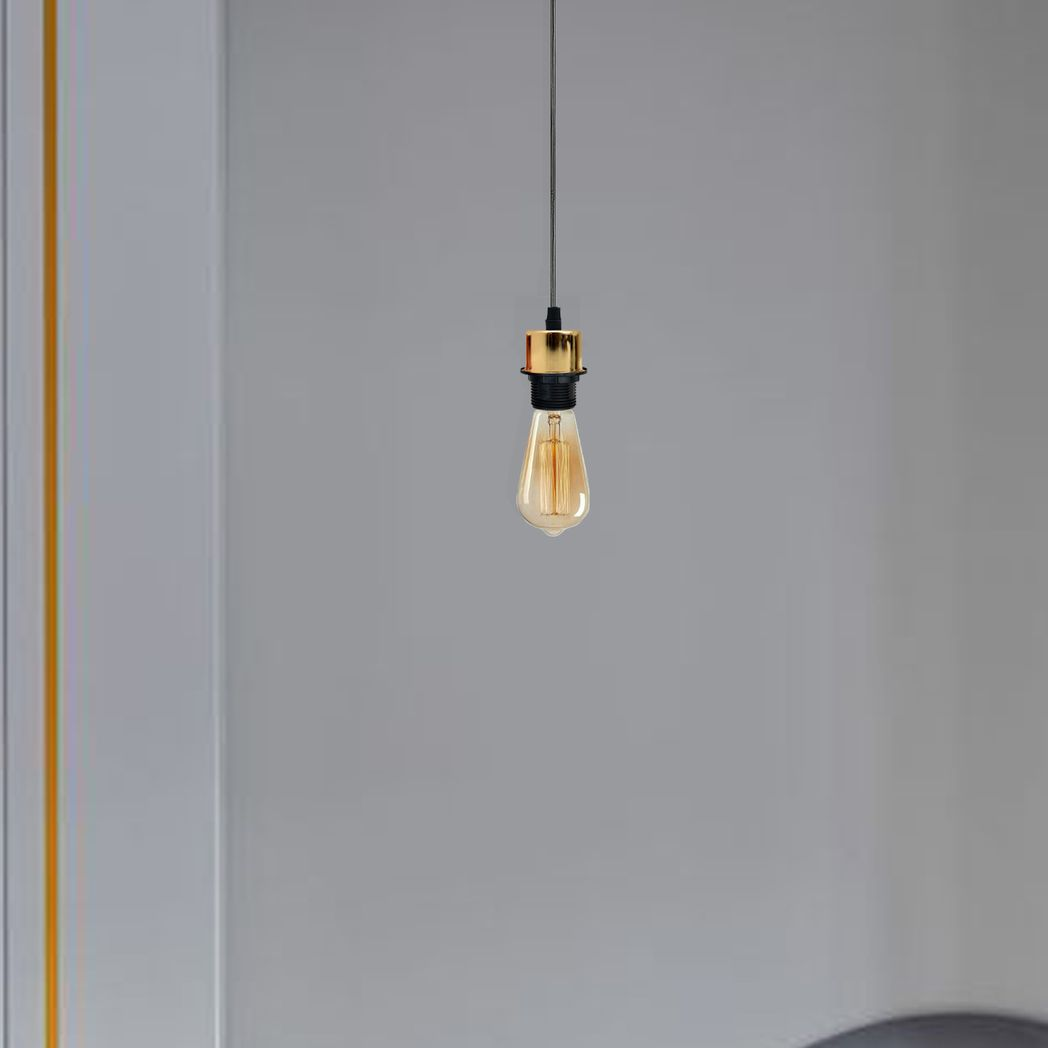 10 Pack French Gold E27 Pendant Light Holders, 95cm Cable