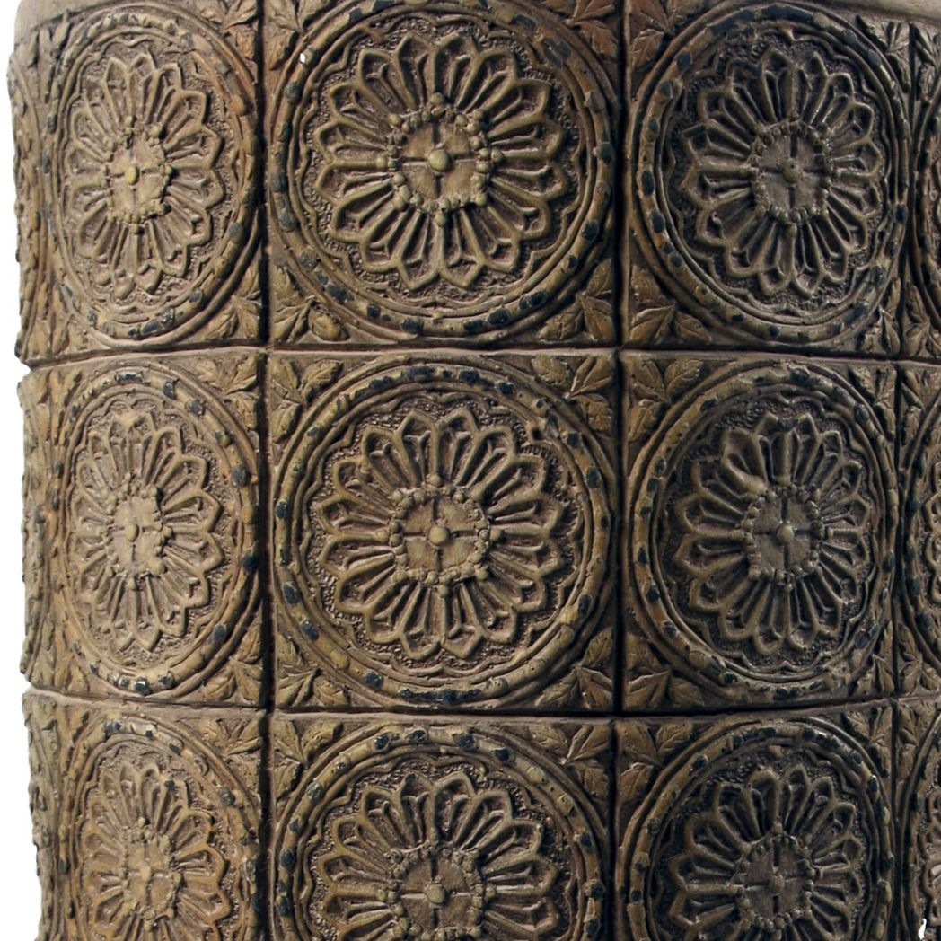Leaf Zandi Flowers 40cm x 21.5cm Fibreglass Composite Rustic Large Planter
