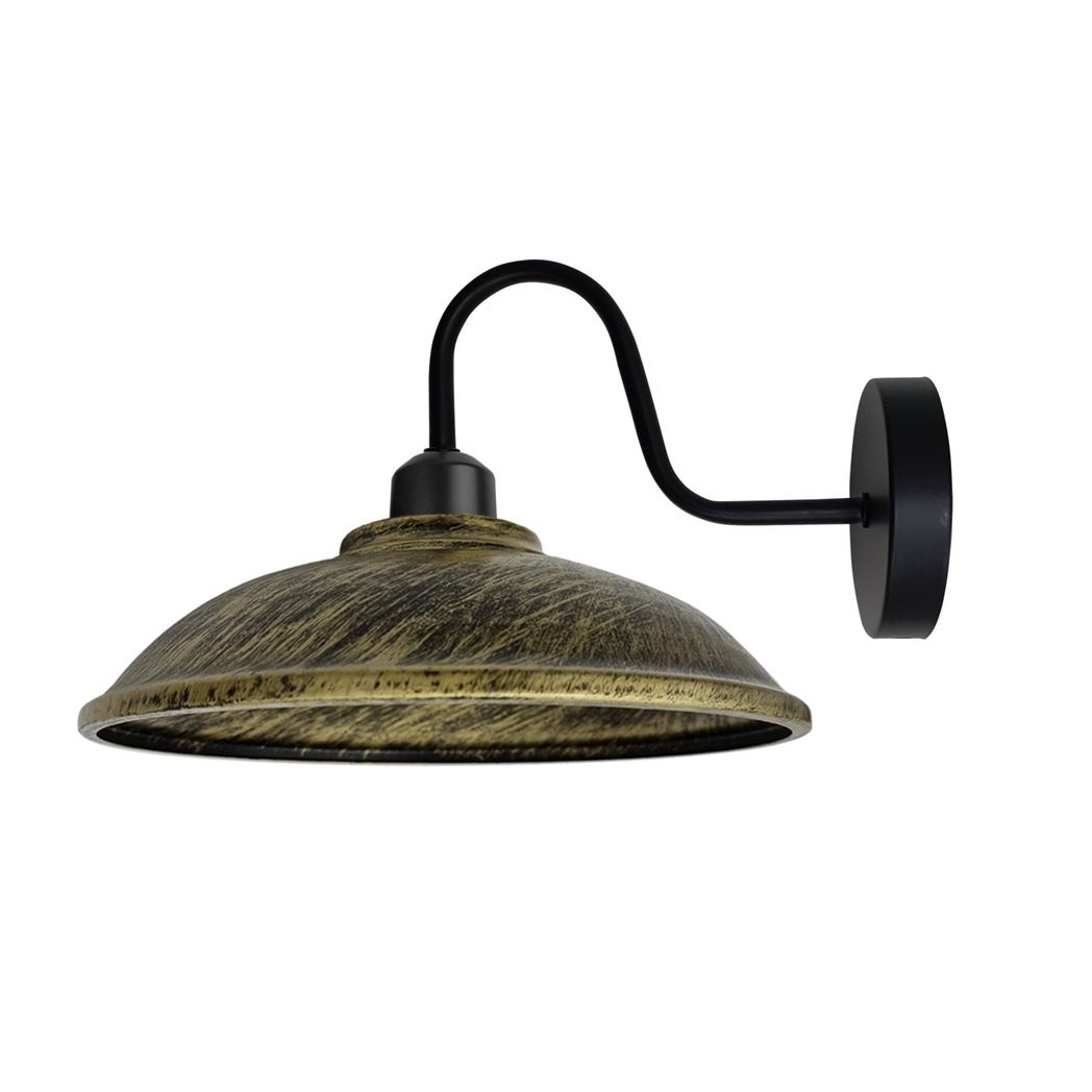 Vintage Hemisphere Wall Sconce, E27 Base, Hardwired Indoor Light