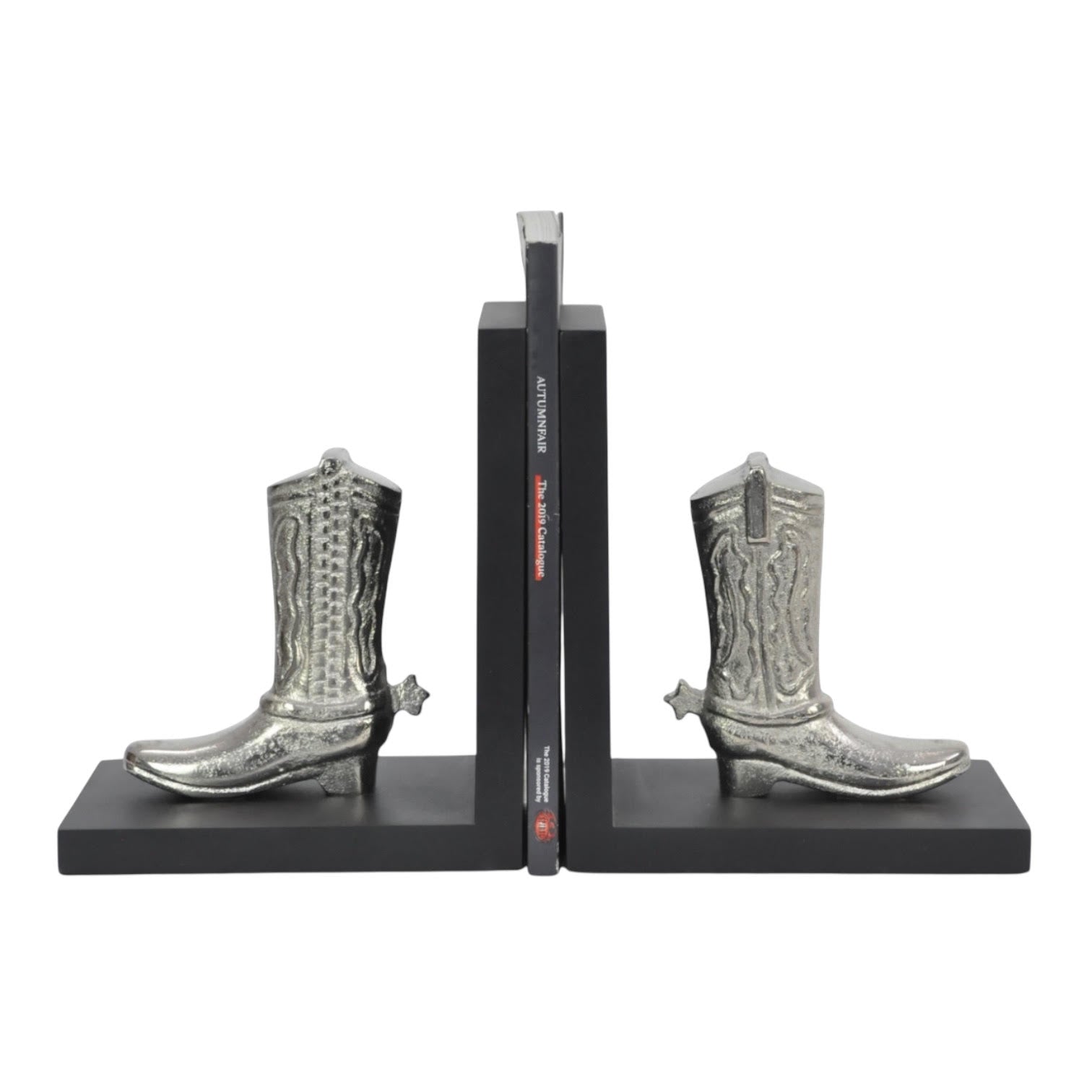 MSL 18cm Aluminium Boot-Shaped Bookends, Hand Finished