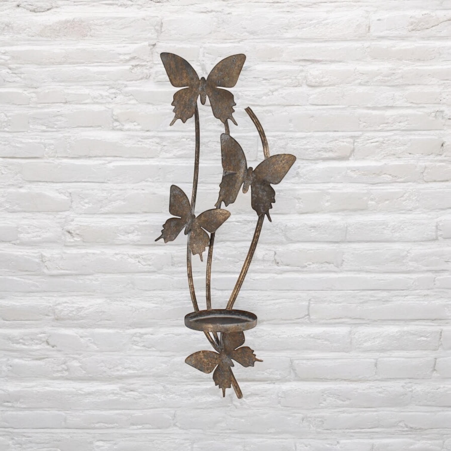MSL 50cm Metal Butterfly Candle Holder