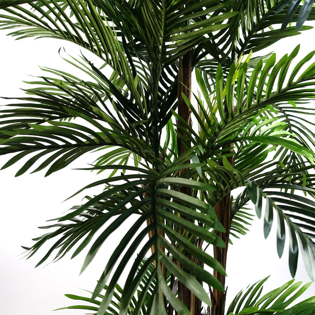 Leaf 150cm Artificial Areca Palm Tree with Silk Leaves and Weighted Pot