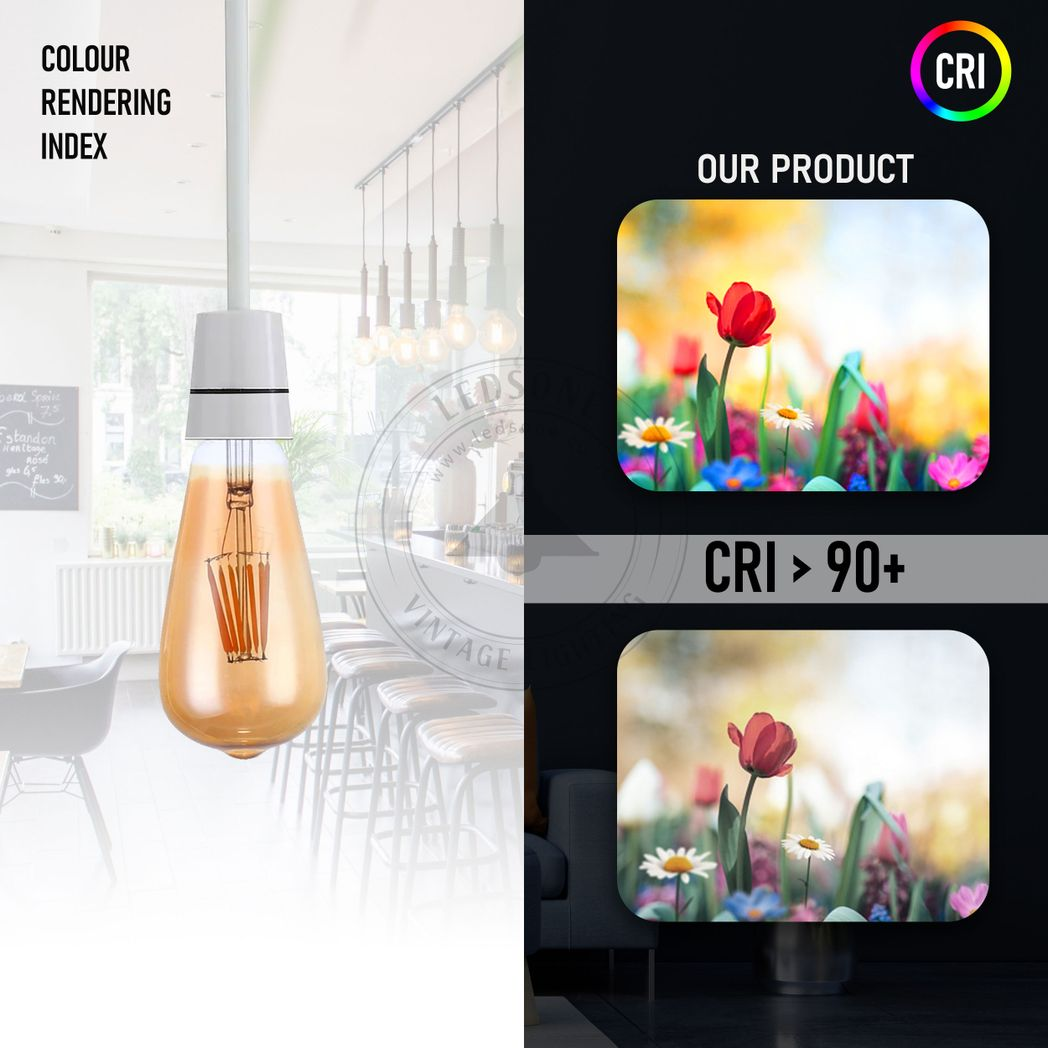 E27 ST64 Vintage LED Dimmable Bulbs, 8W Edison Light Bulb,