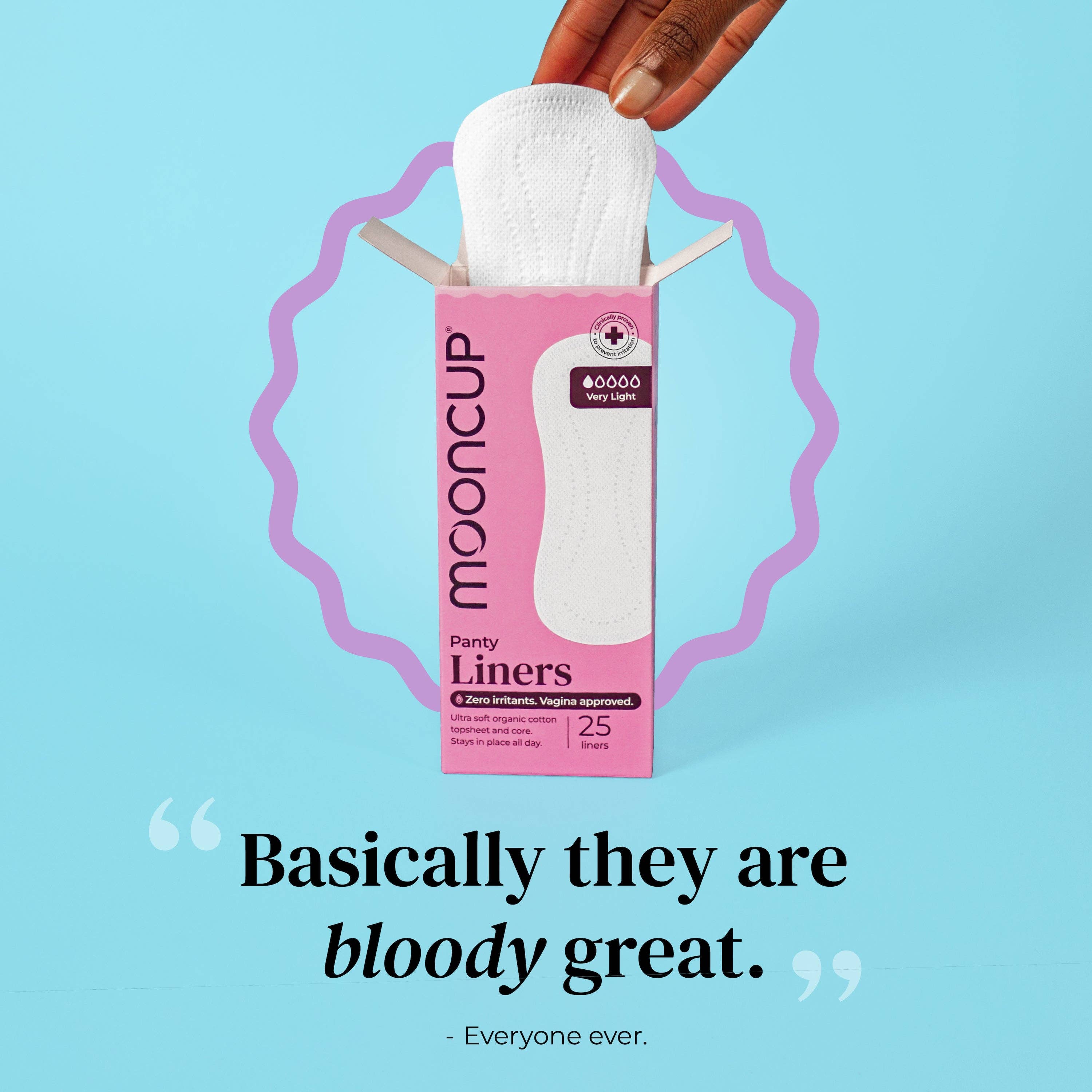 Panty Liners | Very Light (25 Pack) | Plastic-free | Vegan