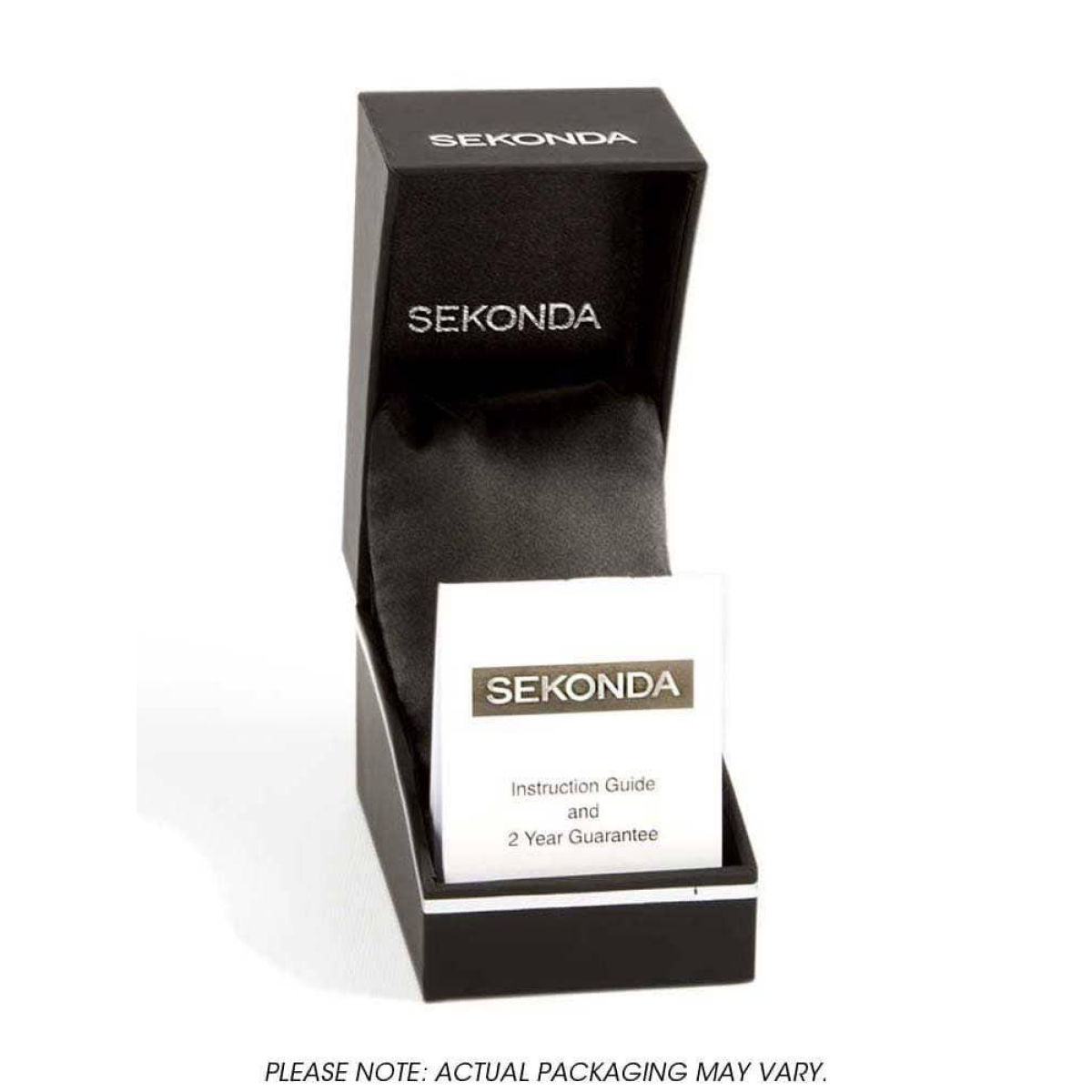 Sekonda Mens Basic White Dial with Silver Metal Expandable Bracelet Watch 3022b