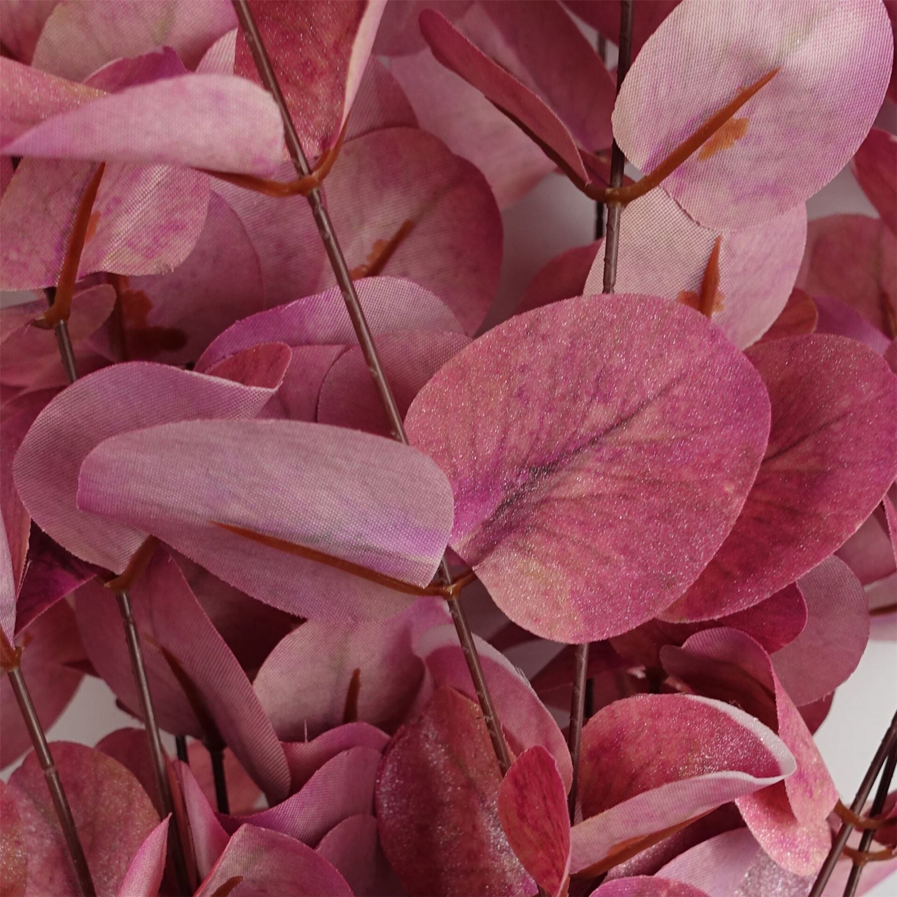 Realistic Pink Eucalyptus Foliage Stem 80cm Wired Shapable Stem