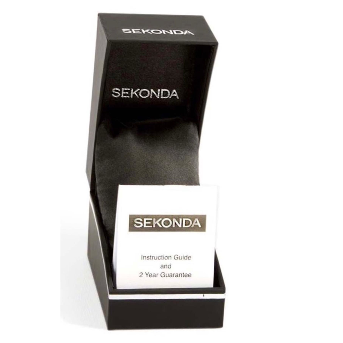 SEKONDA Men's Blue Dial Analogue Display Black PU Strap Watch 3536
