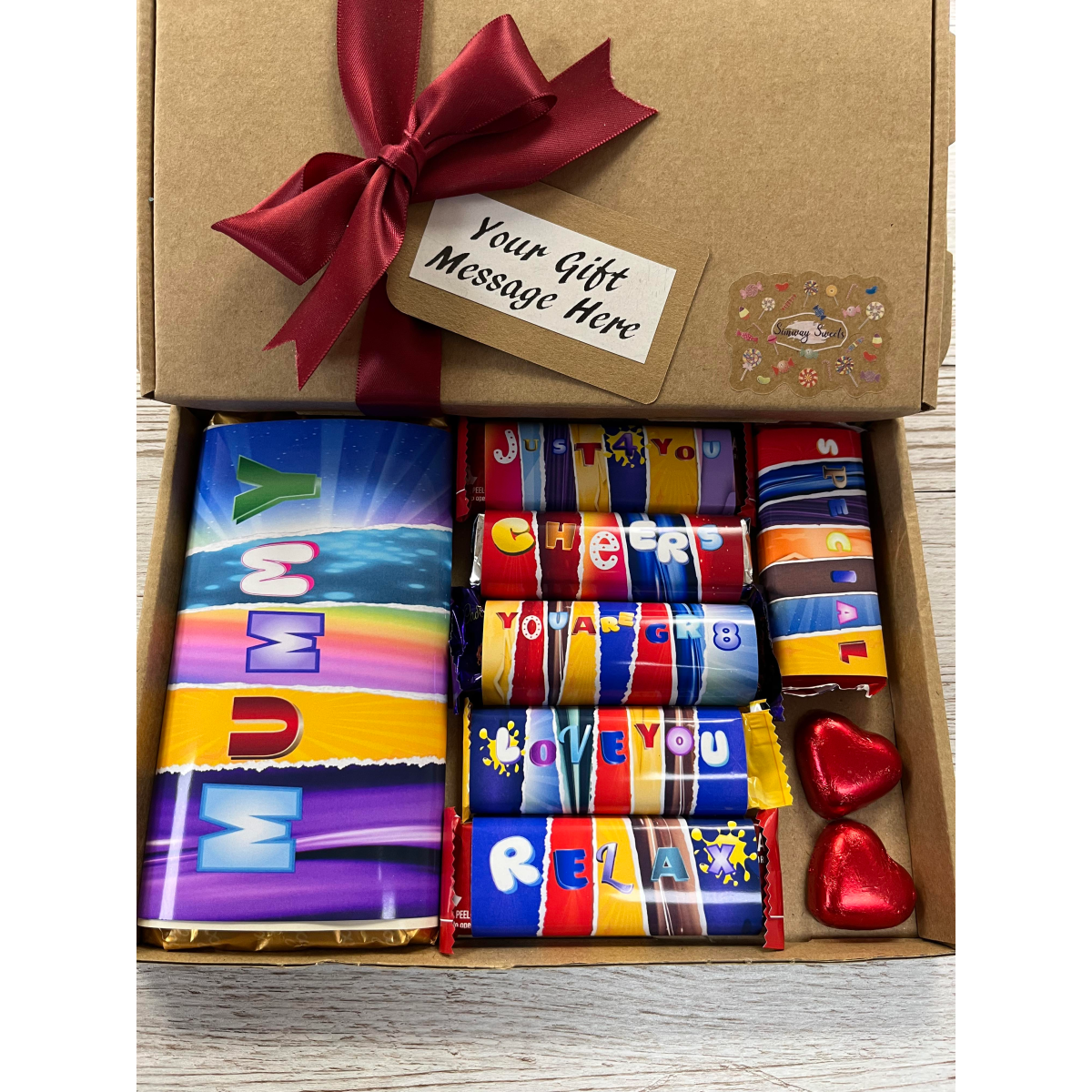 Mother’s Day Gift Box Chocolate Bars & Novelty Wrapper Set for Mummy – Simway Sweets