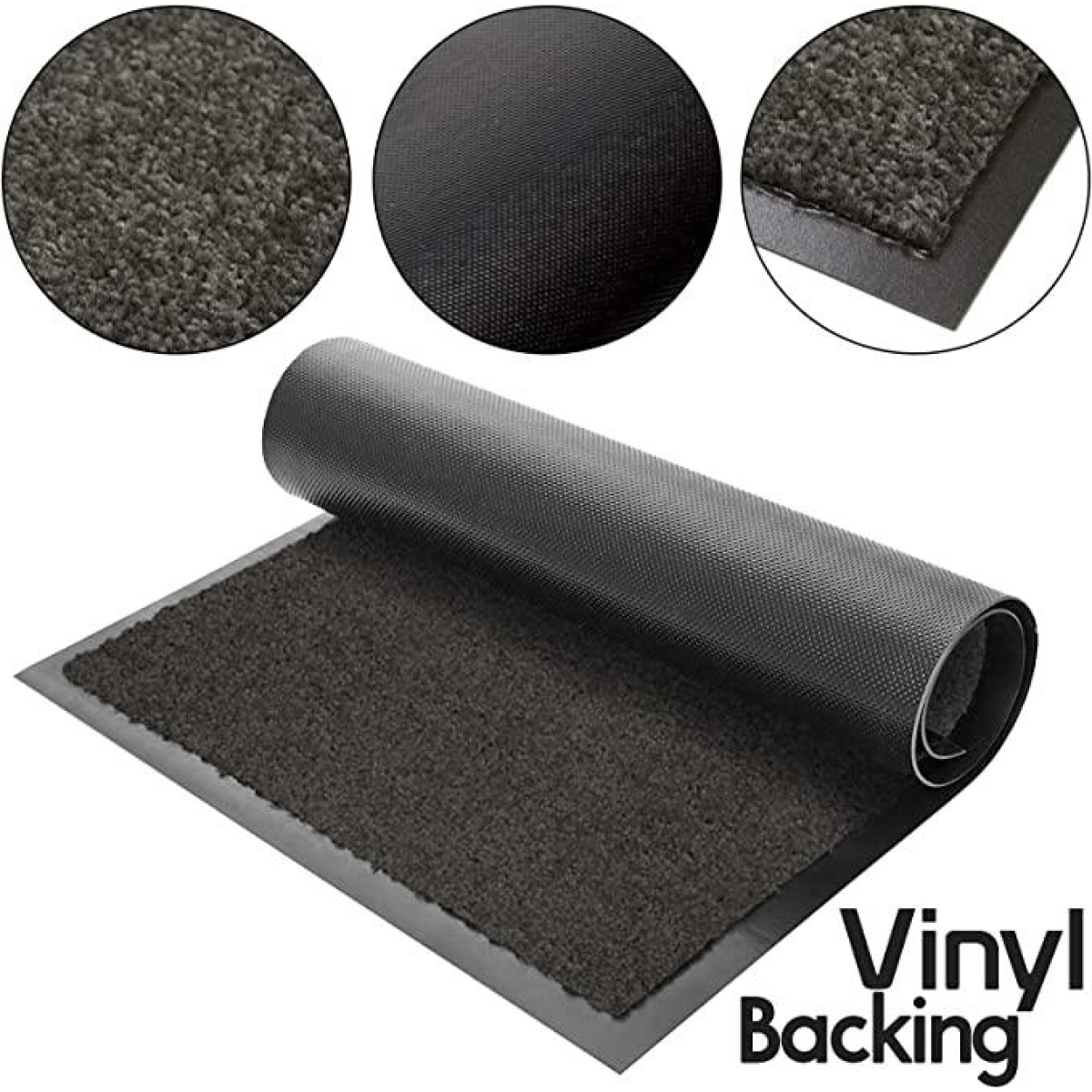 Heavy Duty Rubber Barrier Mat 90 x 150 cm Anthracite