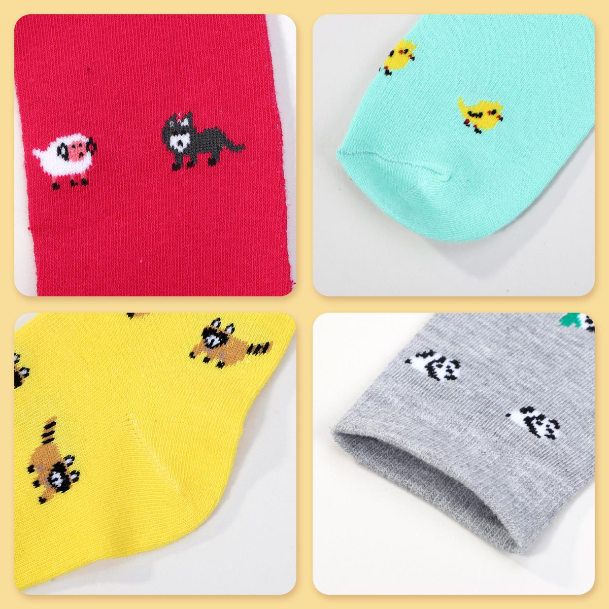 Vinsani Animal Socks 5 Pack, Cute Animal Design, One Size Fits Women UK 4-7 EU 37-40