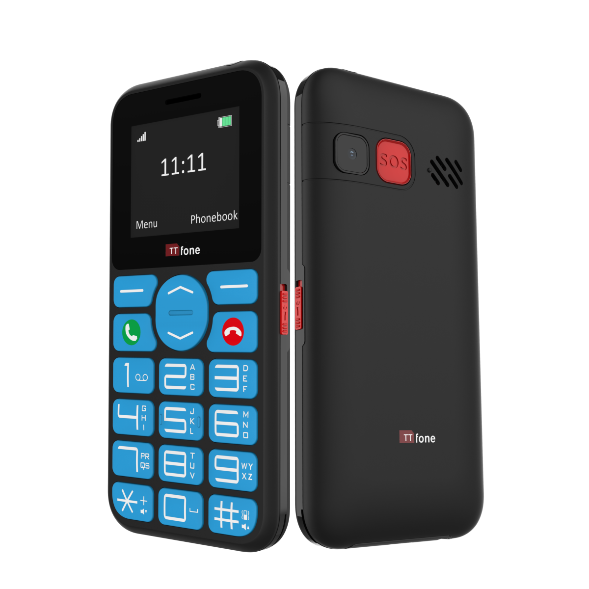 TTfone TT190 Big Button Basic Senior Unlocked Emergency Mobile Phone - Simple Cheapest Phone with Mains Charger and Vodafone Sim Card