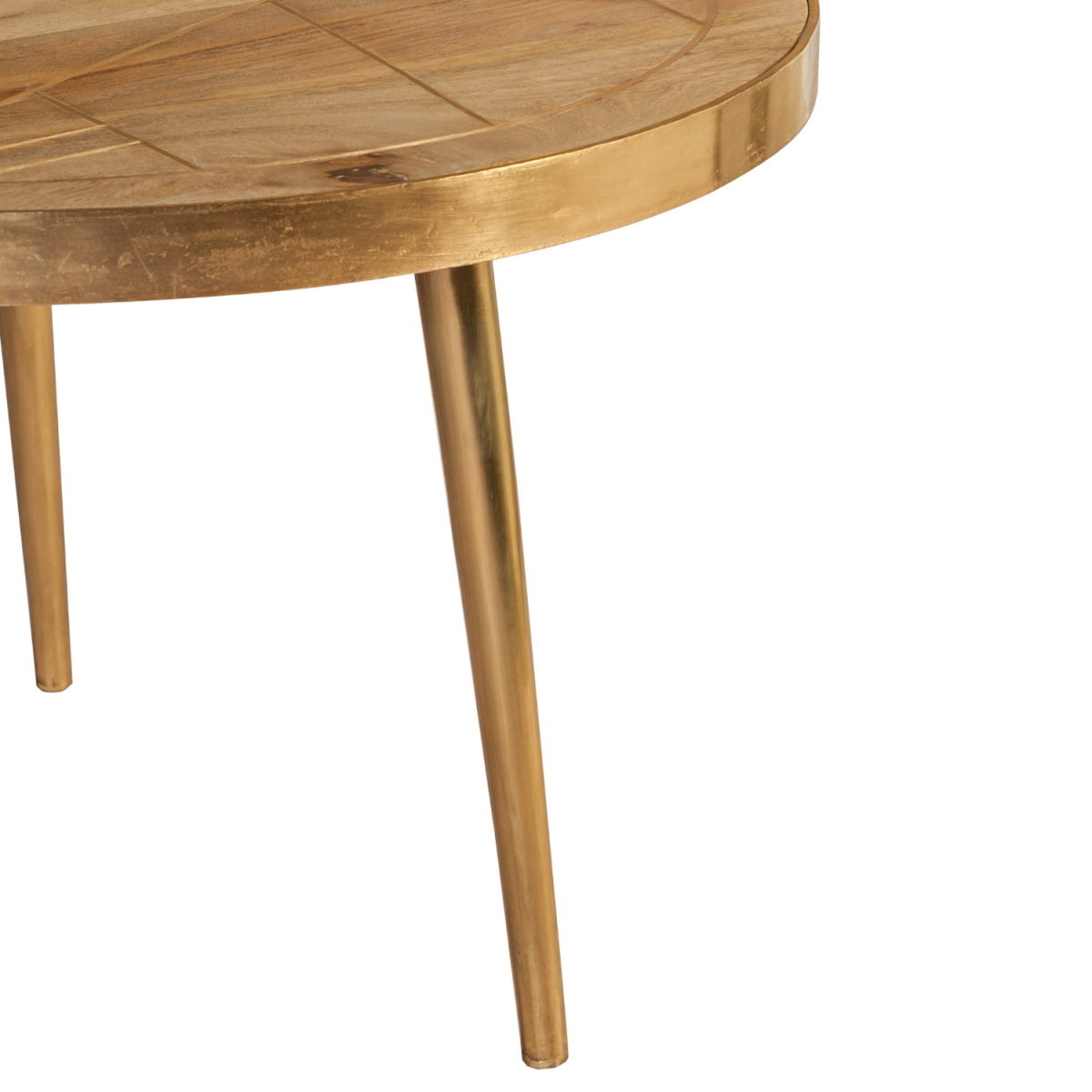 Light Gold Round Coffee Table