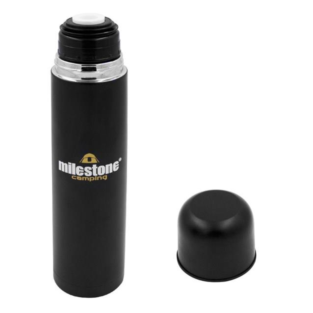 Milestone Double Walled Stainless Steel Flask 1Ltr - Matte Black Finish