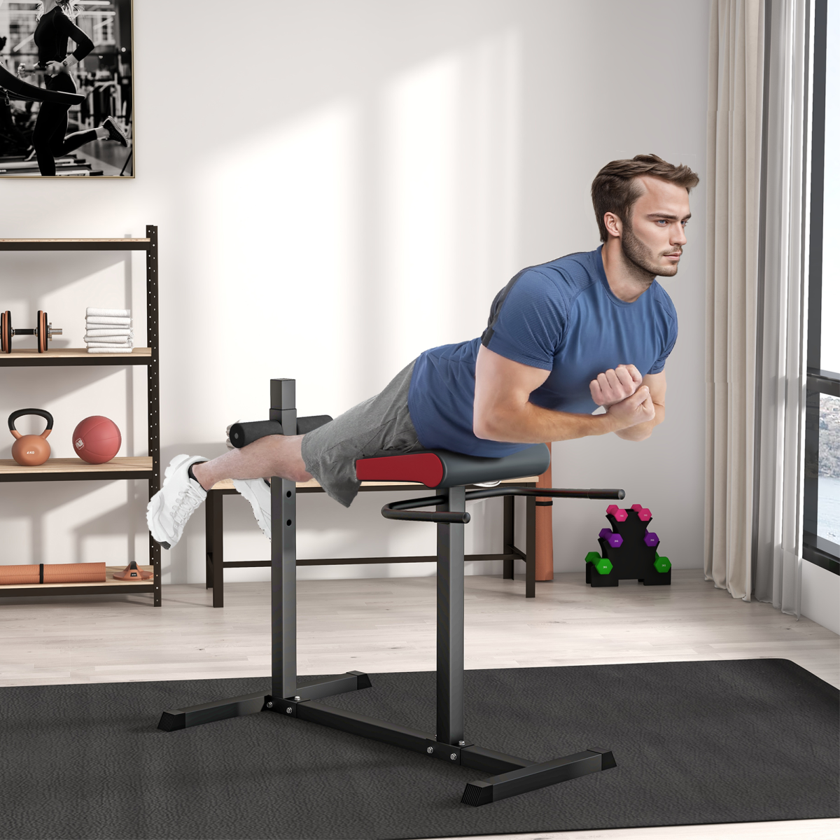 SPORTNOW Roman Chair Back Extension for Back, Abs & Glutes