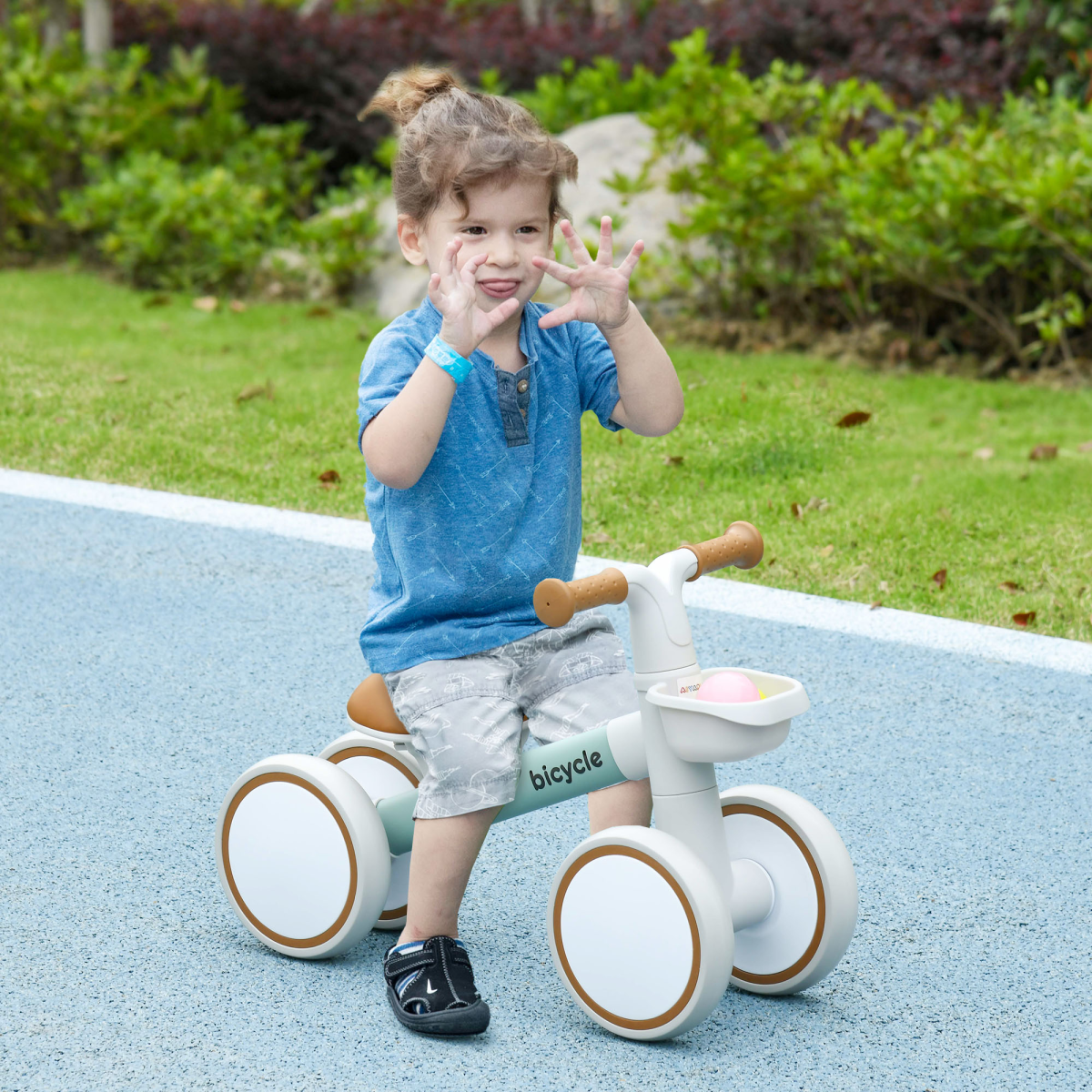 AIYAPLAY Adjustable Kids Balance Bike for Ages 1-3, Green