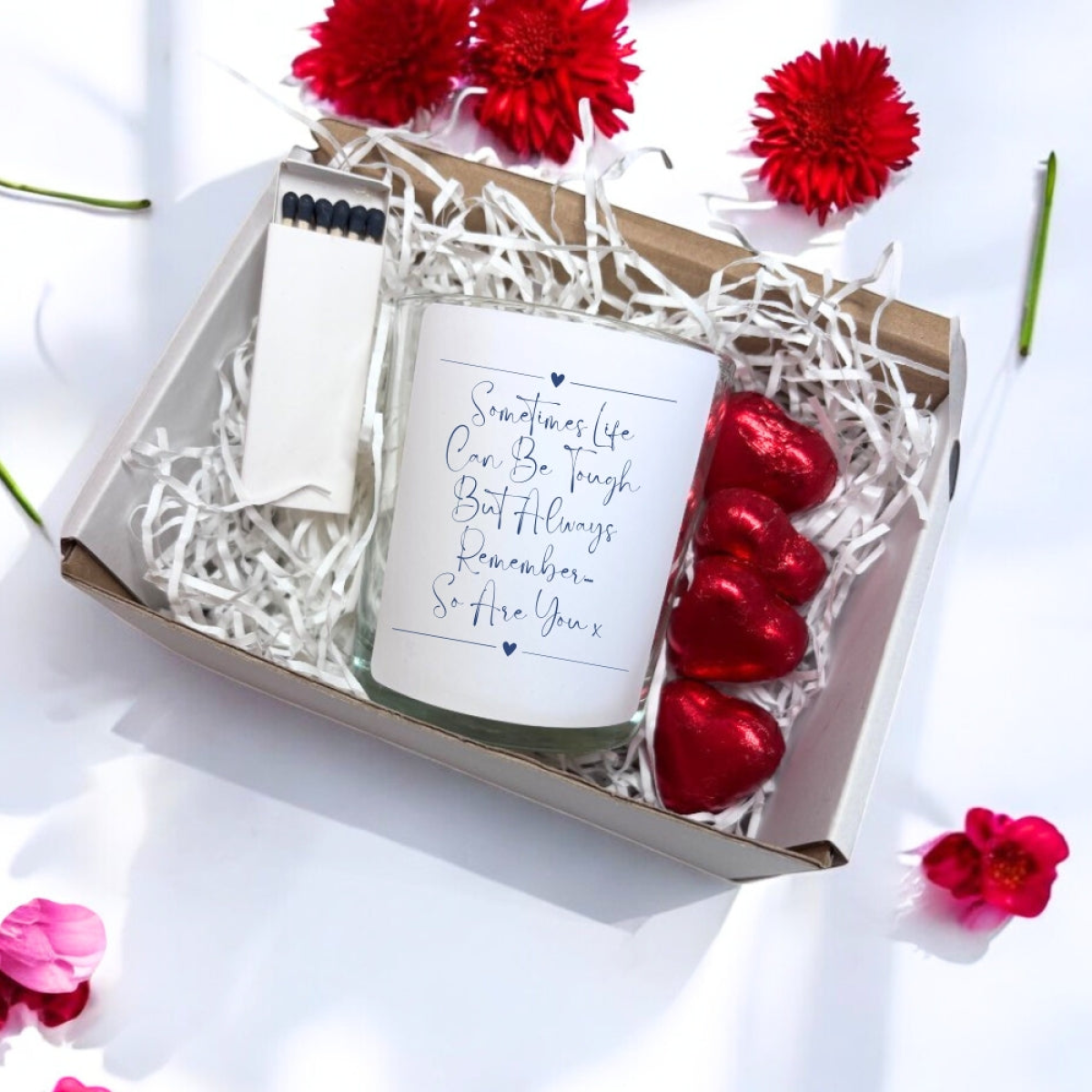 Sometimes Life Can Be Tough Candle Gift Set | Personalised Best Friend Gift | Scented Candle Gift Box | Message Candle | Bereavment Gift