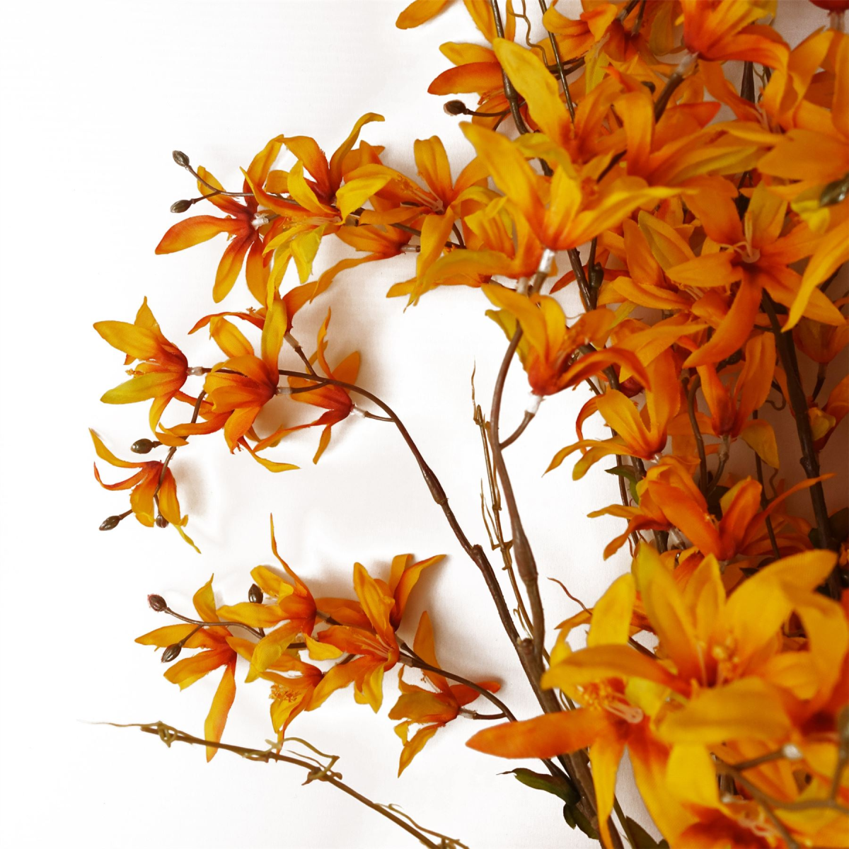 Leaf 130cm Yellow Blossom Artificial Floral Spray