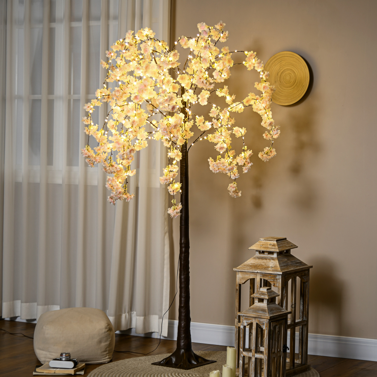 AIYAPLAY 180cm Cherry Blossom Tree Light, 450 LED, Warm White